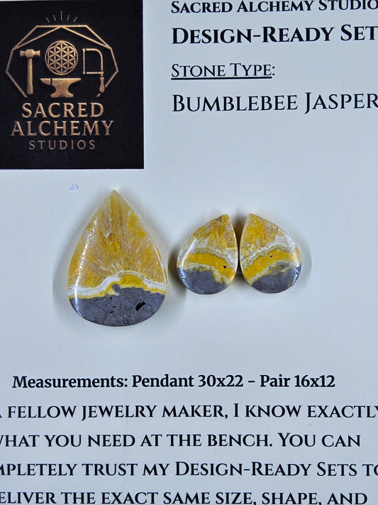 Tear Shape - Bumblebee Jasper - Design-Ready Set by Sacred Alchemy Studios