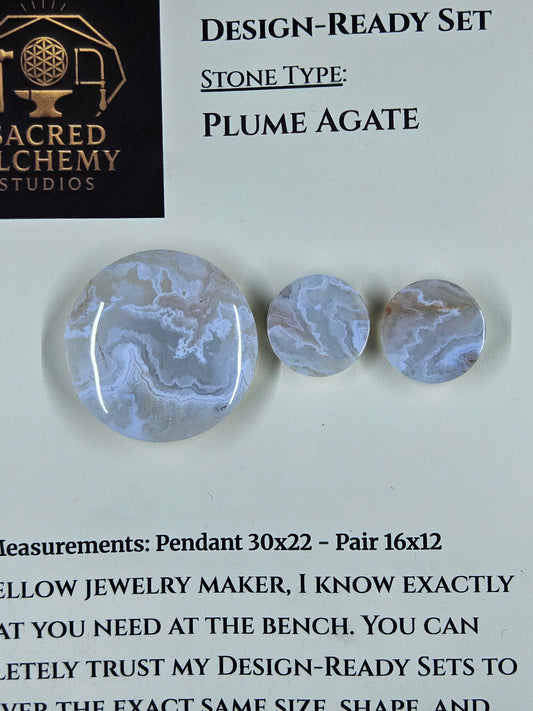Circle Shape – Plume Agate - Design-Ready Set by Sacred Alchemy Studios
