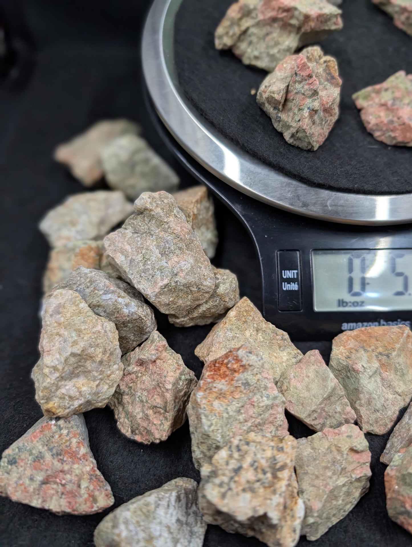 Unakite - India - 1 Cabochon - Earthy Green and Pink Tones