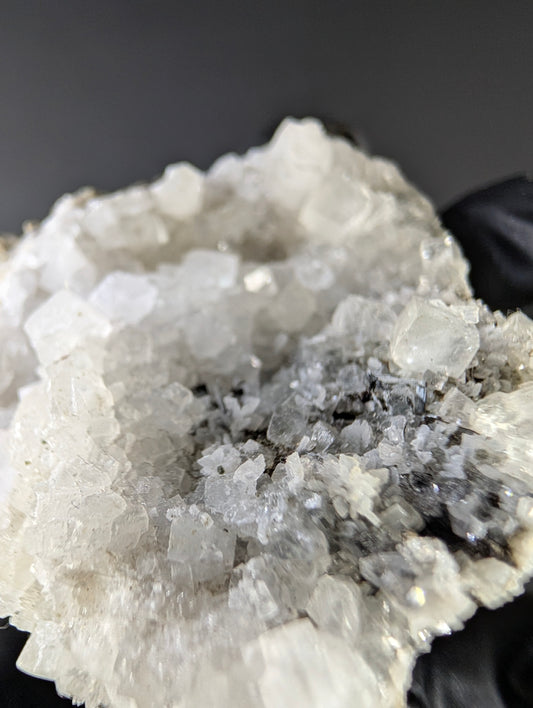 Apophyllite with Calcite – New Street Quarry, Paterson, New Jersey