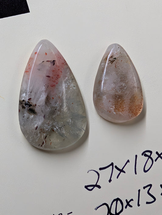 Aquamarine & Sunstone Drop-Tier Cabochons