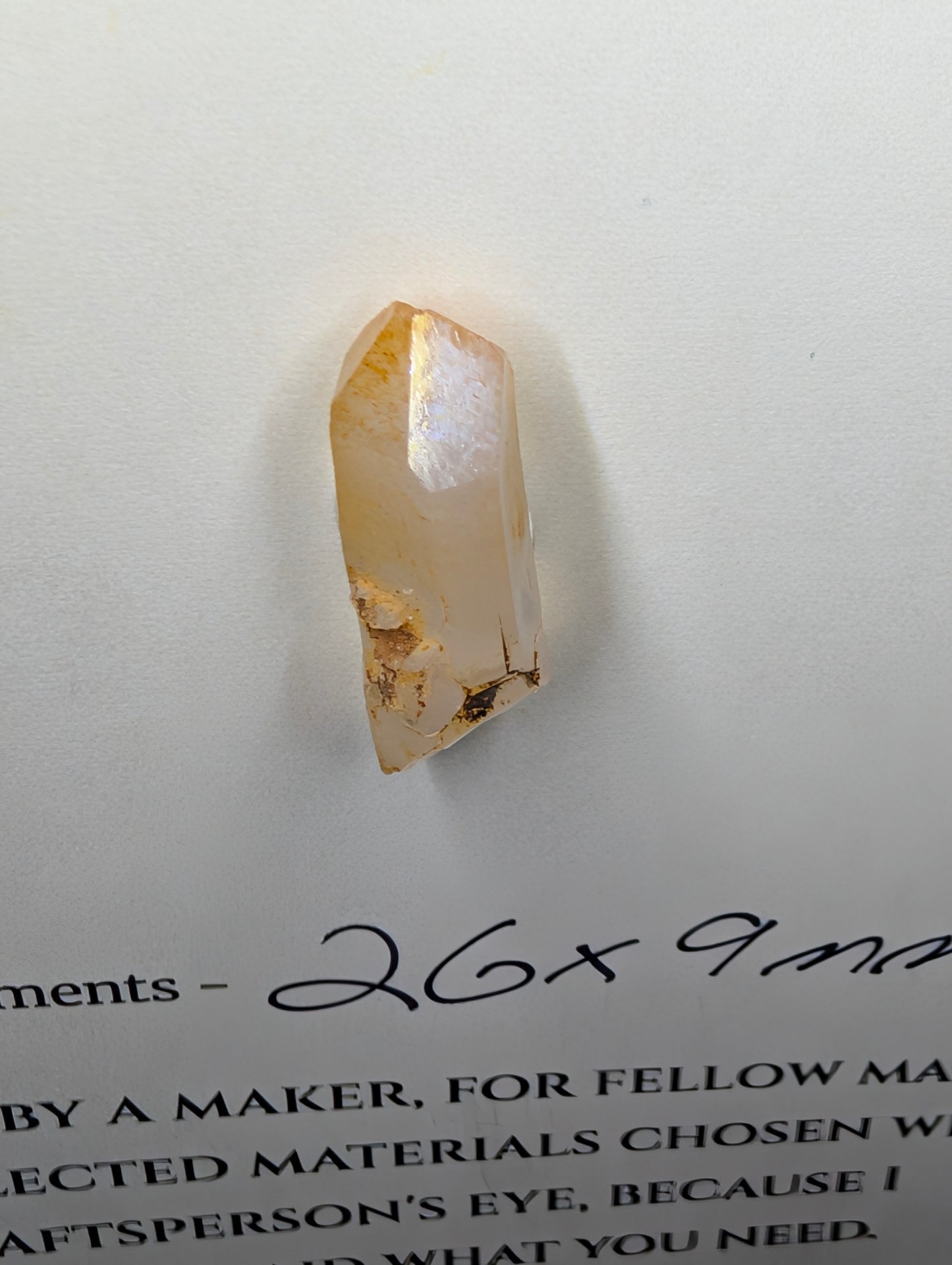 Mango Quartz - Boyacá, Colombia - Halloysite Included Crystal