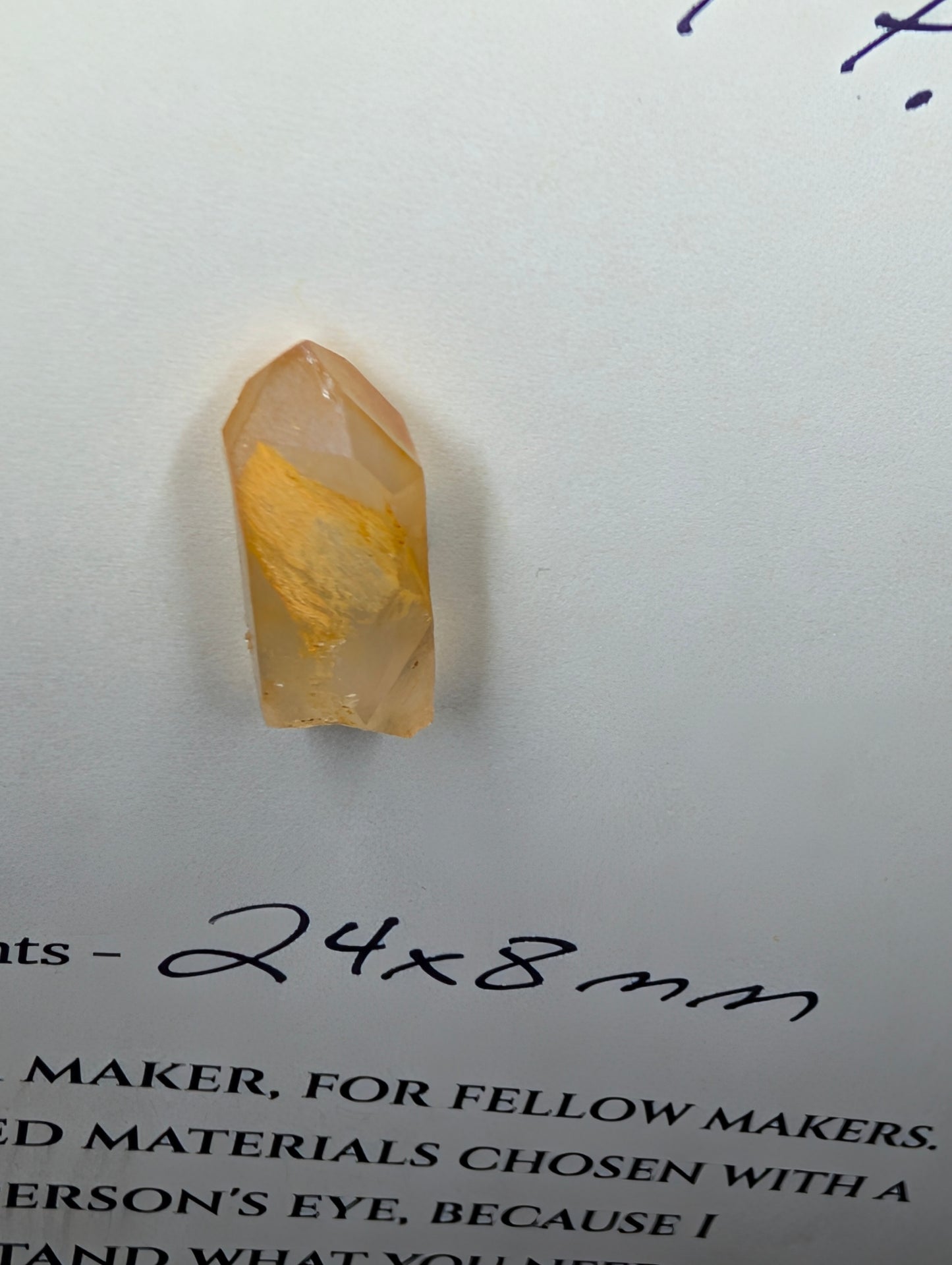 Mango Quartz - Boyacá, Colombia - Halloysite Included Crystal