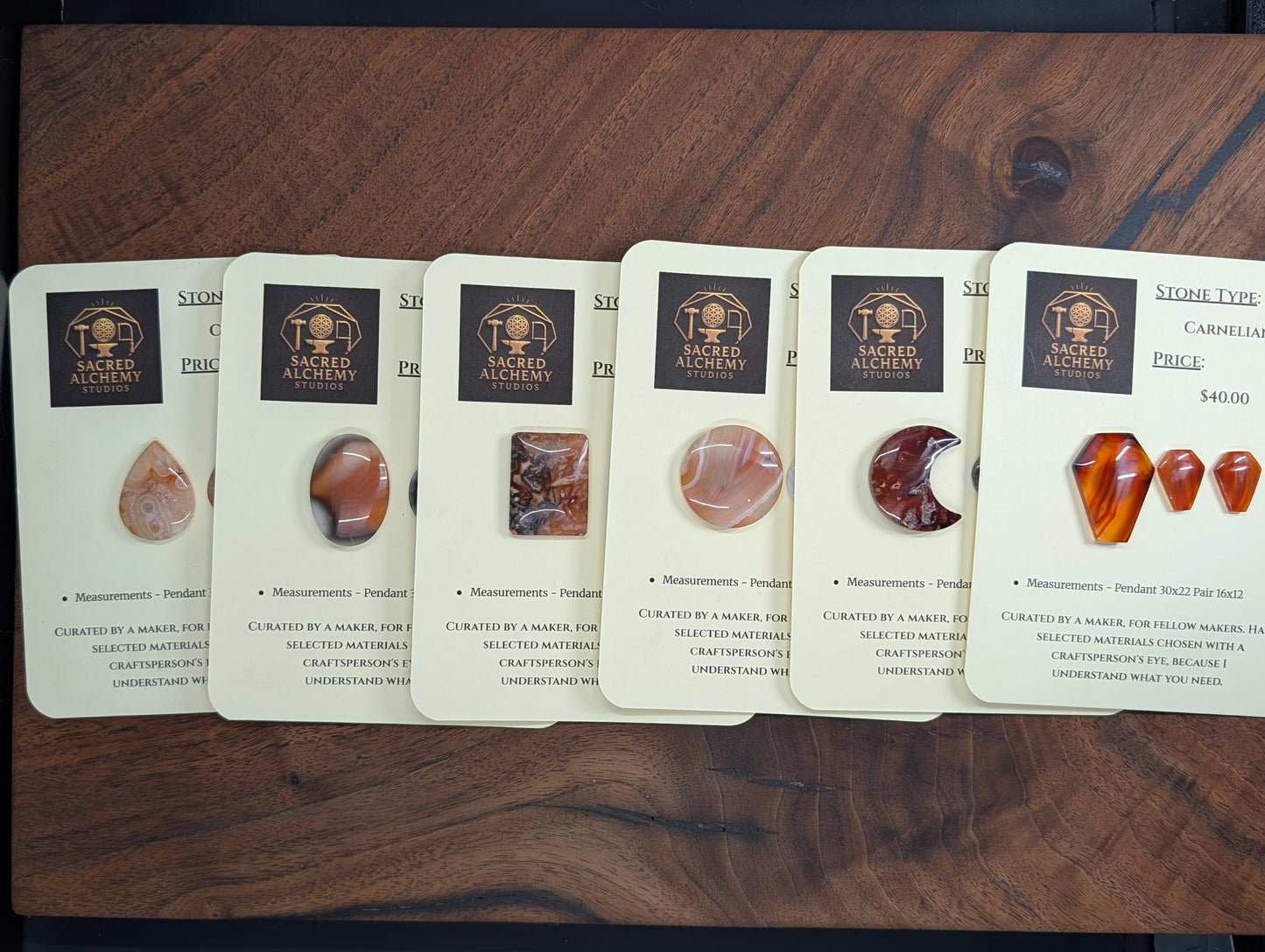 Coffin Shape - Carnelian - Design-Ready Calibrated Sets