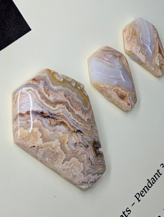 Coffin Shape - Lace Agate - Design-Ready Calibrated Sets