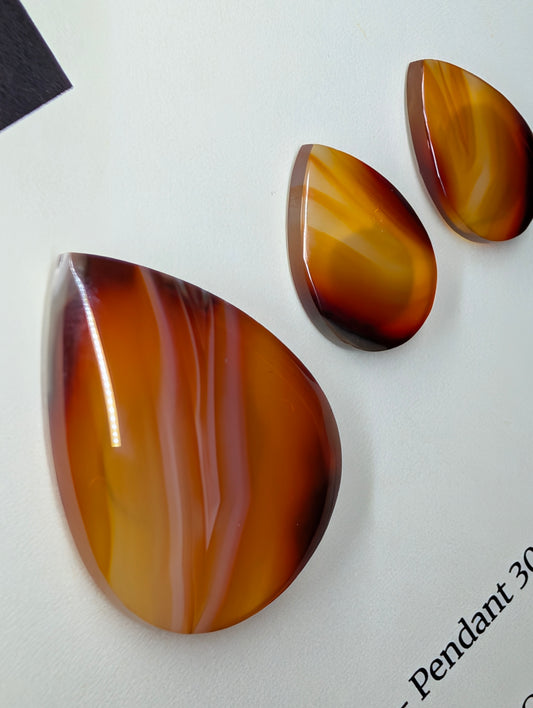 Tear Shape - Carnelian - Design-Ready Calibrated Sets