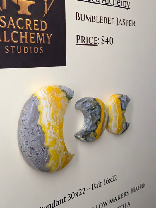 Crescent Moon - Bumblebee Jasper - Design-Ready Set by Sacred Alchemy Studios