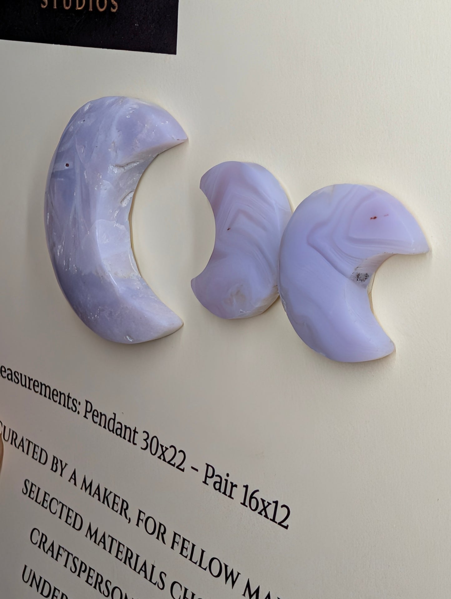 Crescent Moon - Purple Moss Agate - Design-Ready Set by Sacred Alchemy Studios