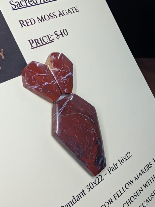Coffin Shape - Red Moss Agate - Design-Ready Set by Sacred Alchemy Studios