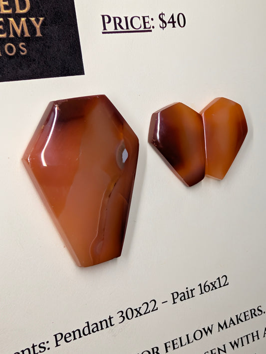Coffin Shape - Carnelian - Design-Ready Sets by Sacred Alchemy Studios