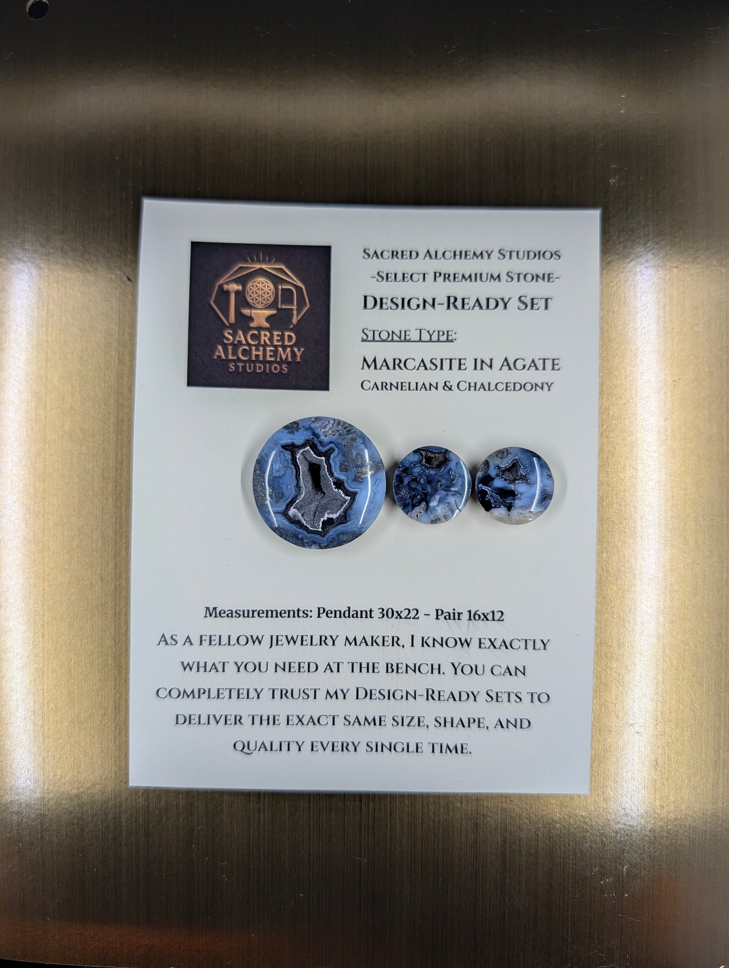 Circle Shape - Marcasite in Agate - Sacred Alchemy Select Premium Collection - Design-Ready Set by Sacred Alchemy Studios