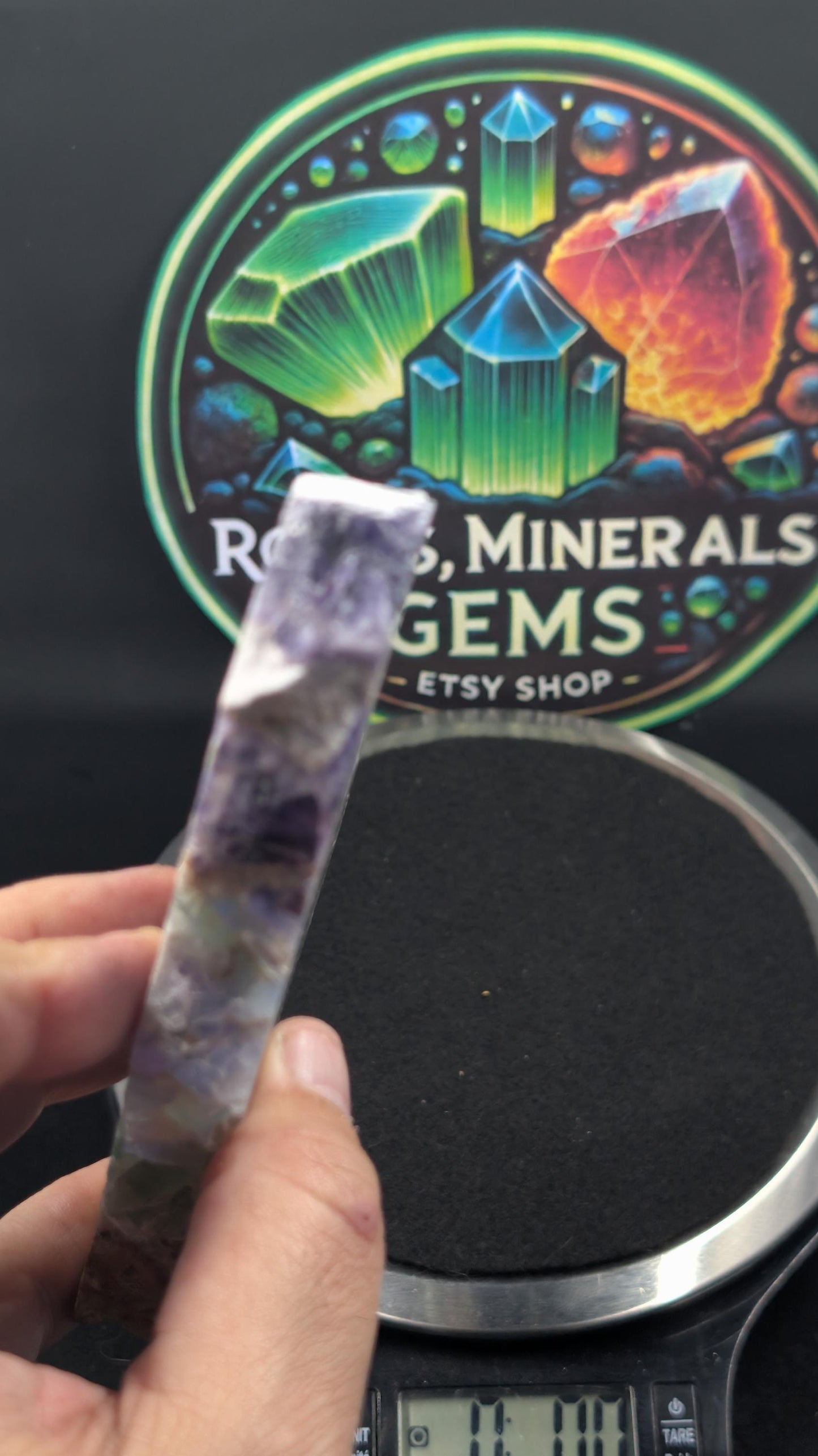 Fluorite Slab – Mexico – Durango – Polished Multi-Color Vein Section - Slab