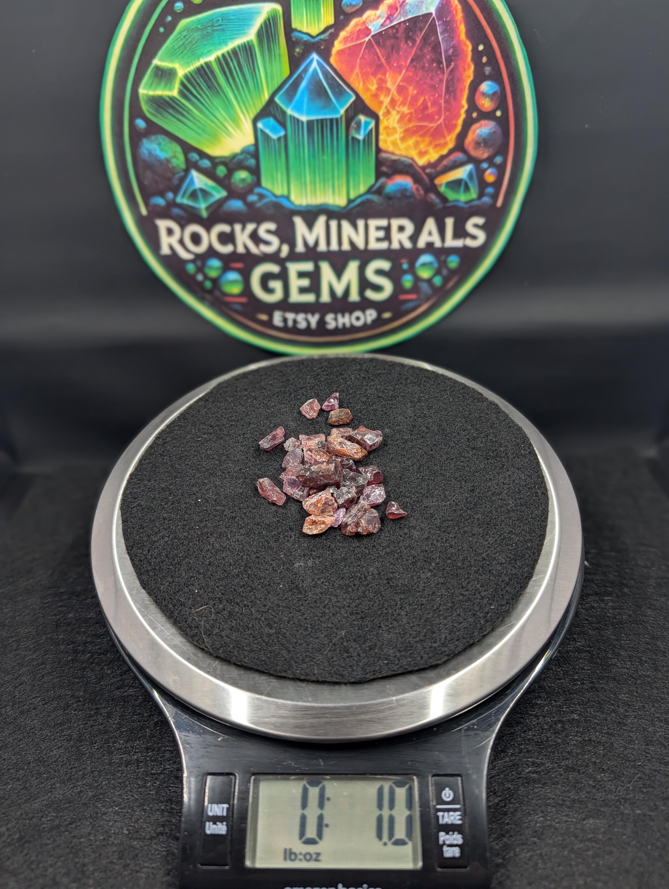 Rhodolite Garnet – 1 oz Natural Stones from Tanzania by Sacred Alchemy Studios