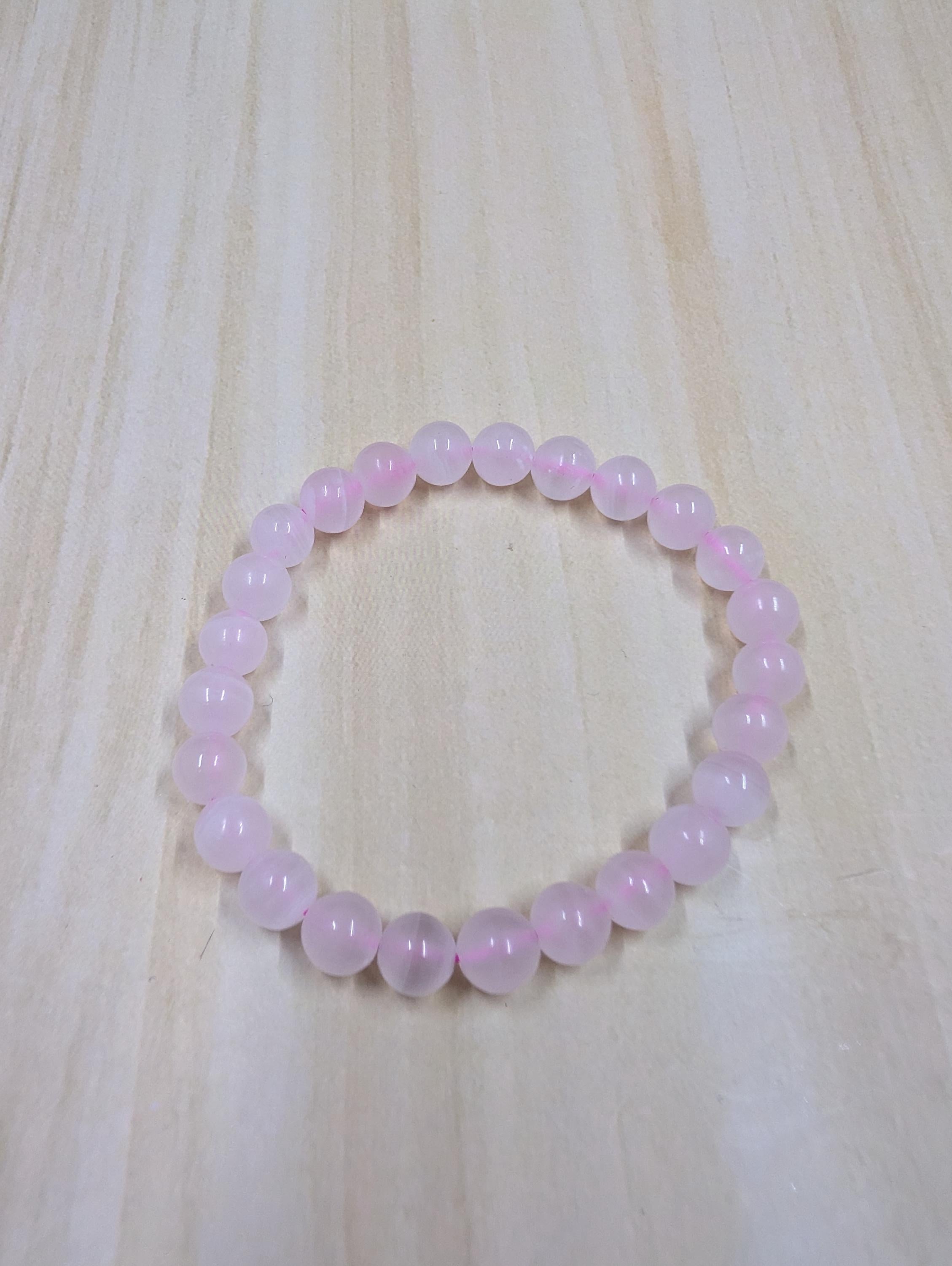 Mangano Calcite Bracelet - 8mm Beads - UV Reactive by Sacred Alchemy Studios