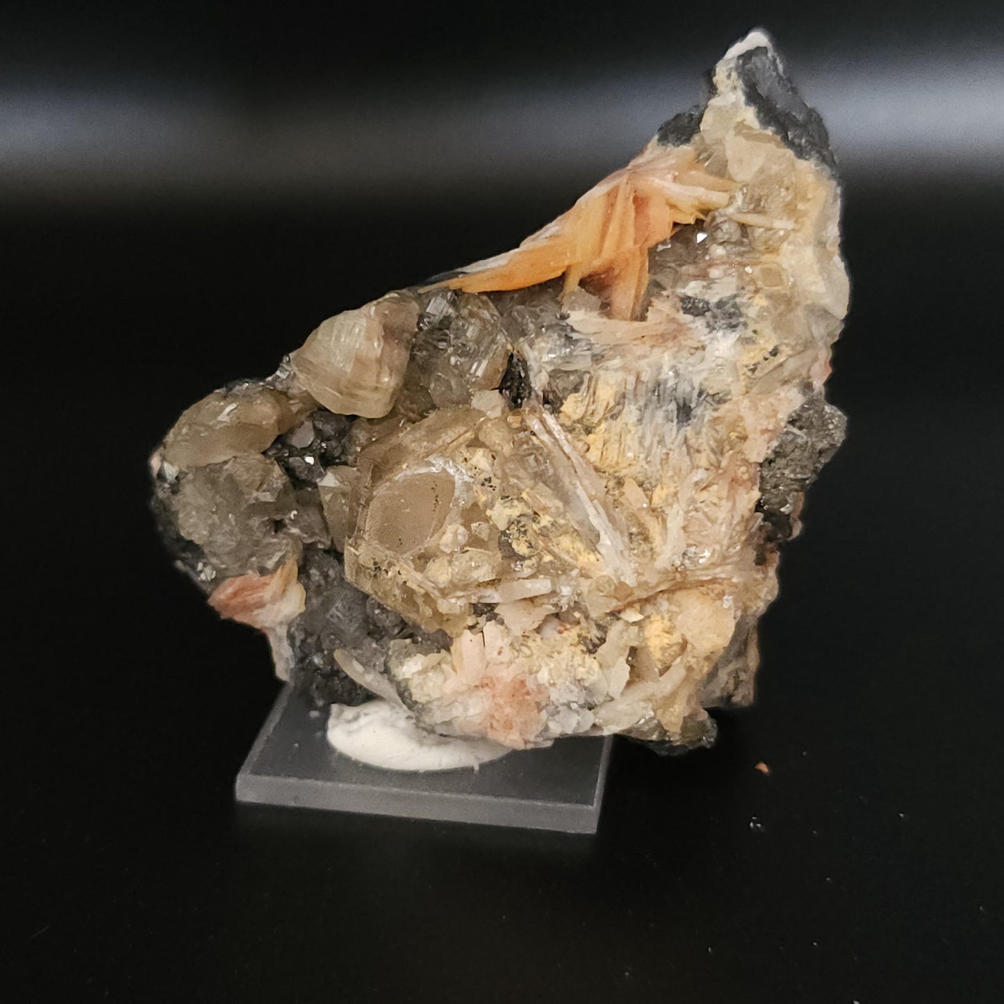 Barite & Cerussite on Galena – Morocco - Mibladen Mine