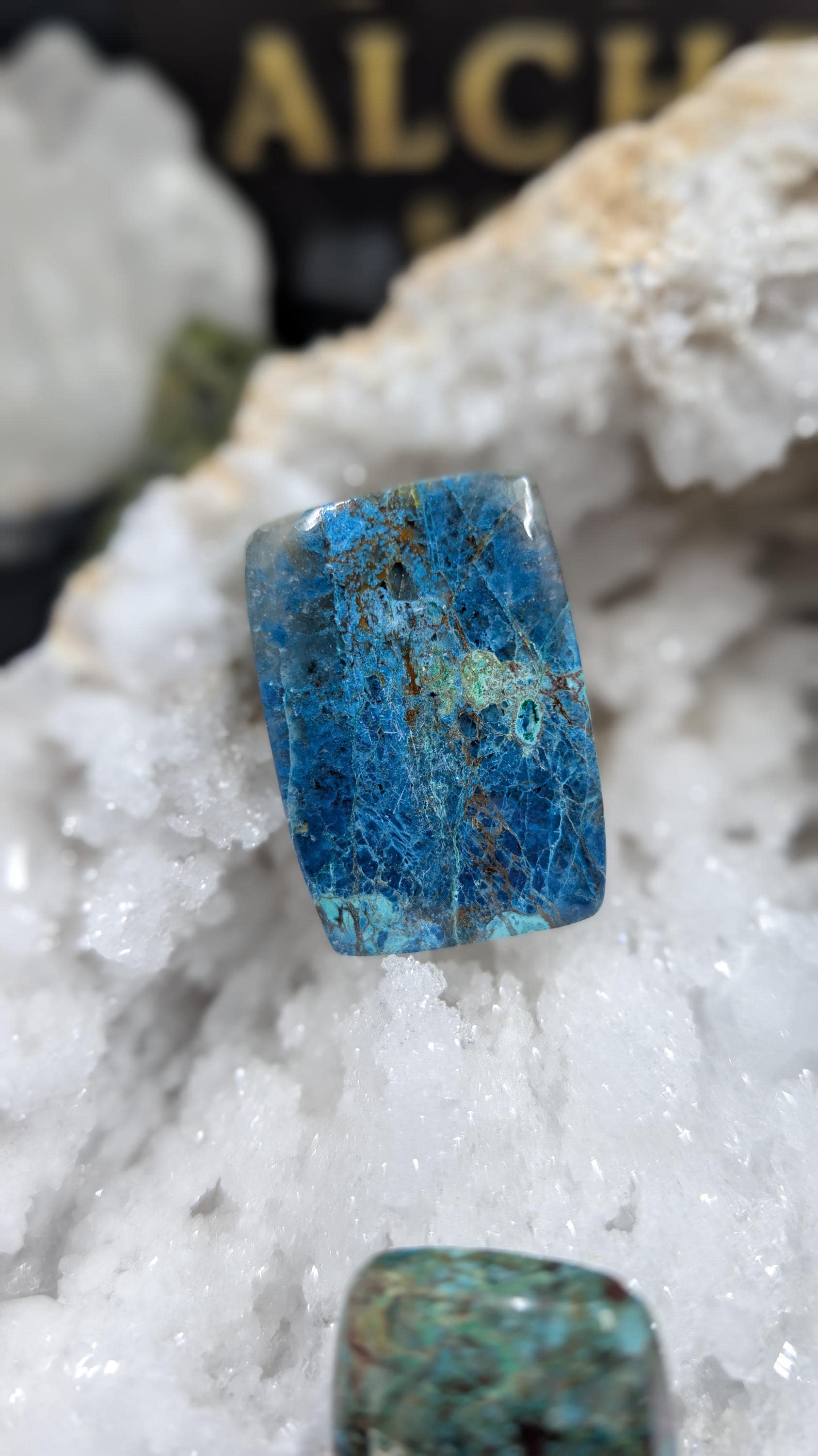 Chrysocolla - Cabochon - CRAZY BLUE COLOR !!! - Arizona (Pima County, Tucson Mountains) by Sacred Alchemy Studios