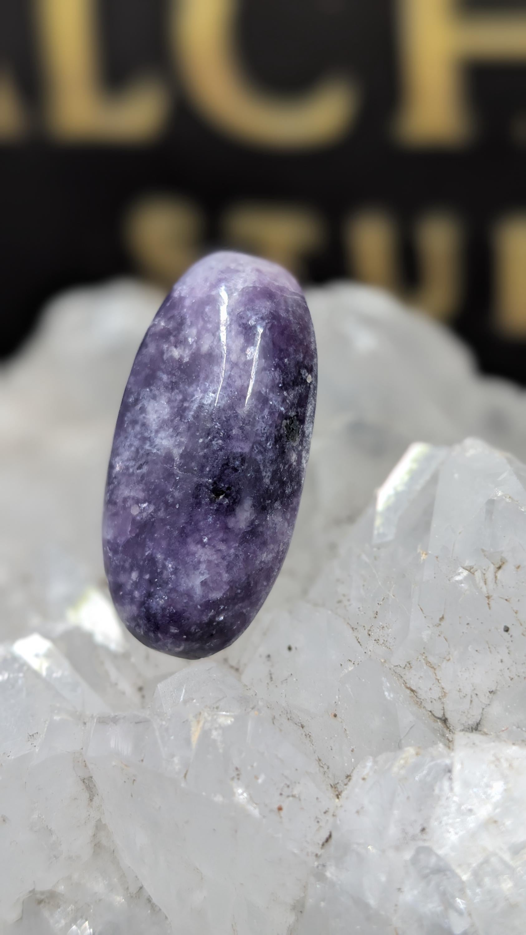 Lepidolite - India - 1 Cabochon Handcrafted by Sacred Alchemy Studios