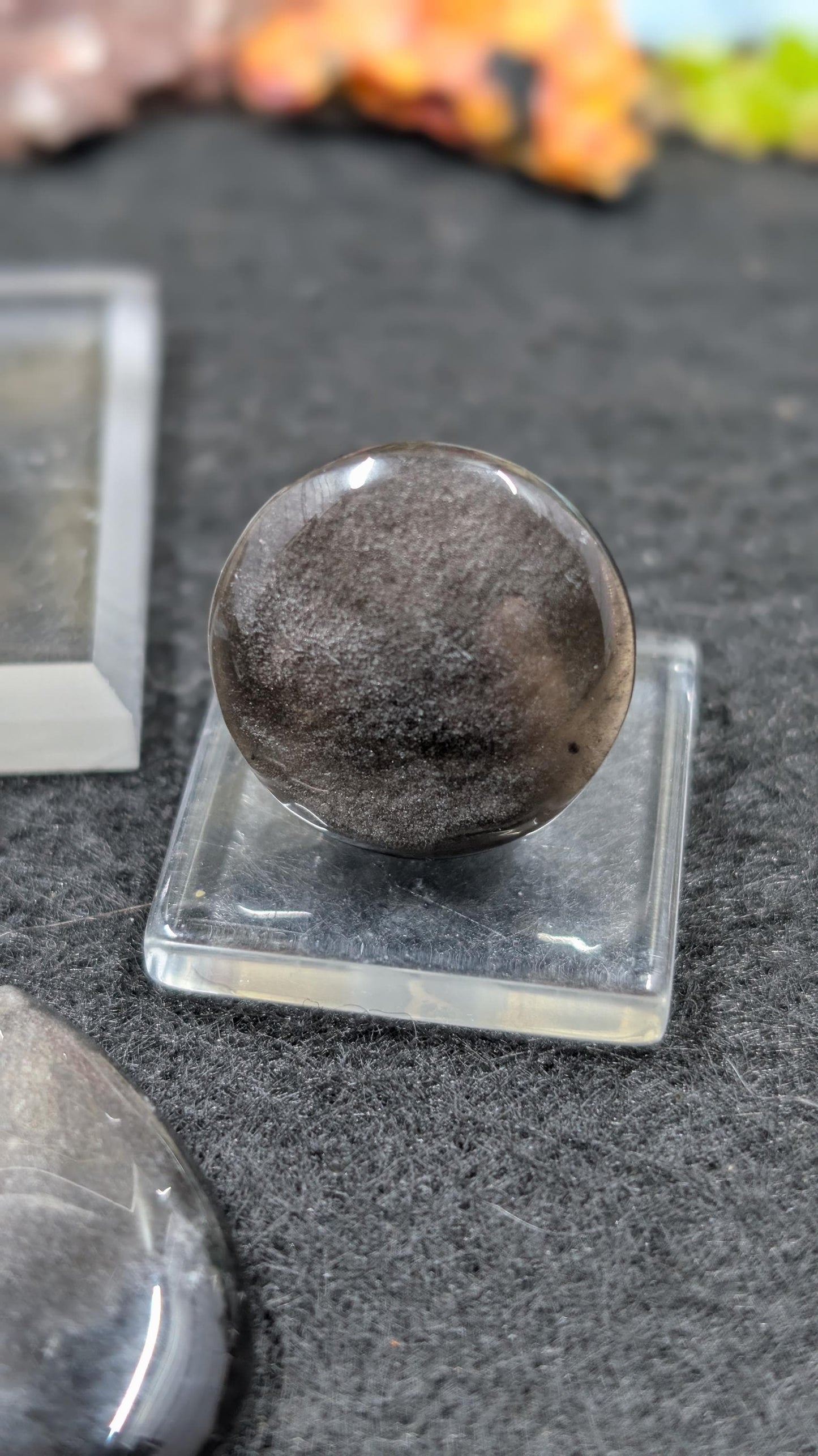 Obsidian - Silver Sheen  - Mined in Guadalajara - 1 Cabochon - Natural Metallic Luster