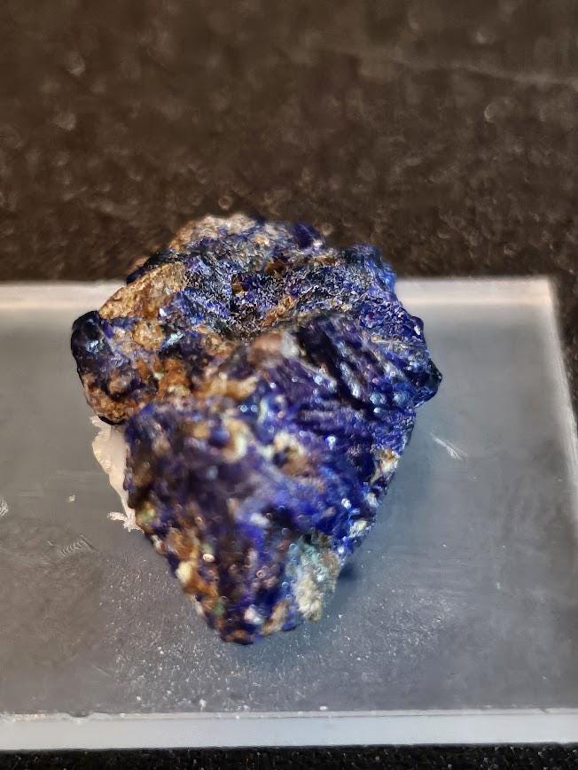 Azurite with Malachite and Calcite Crystals – Morenci Mine, Arizona
