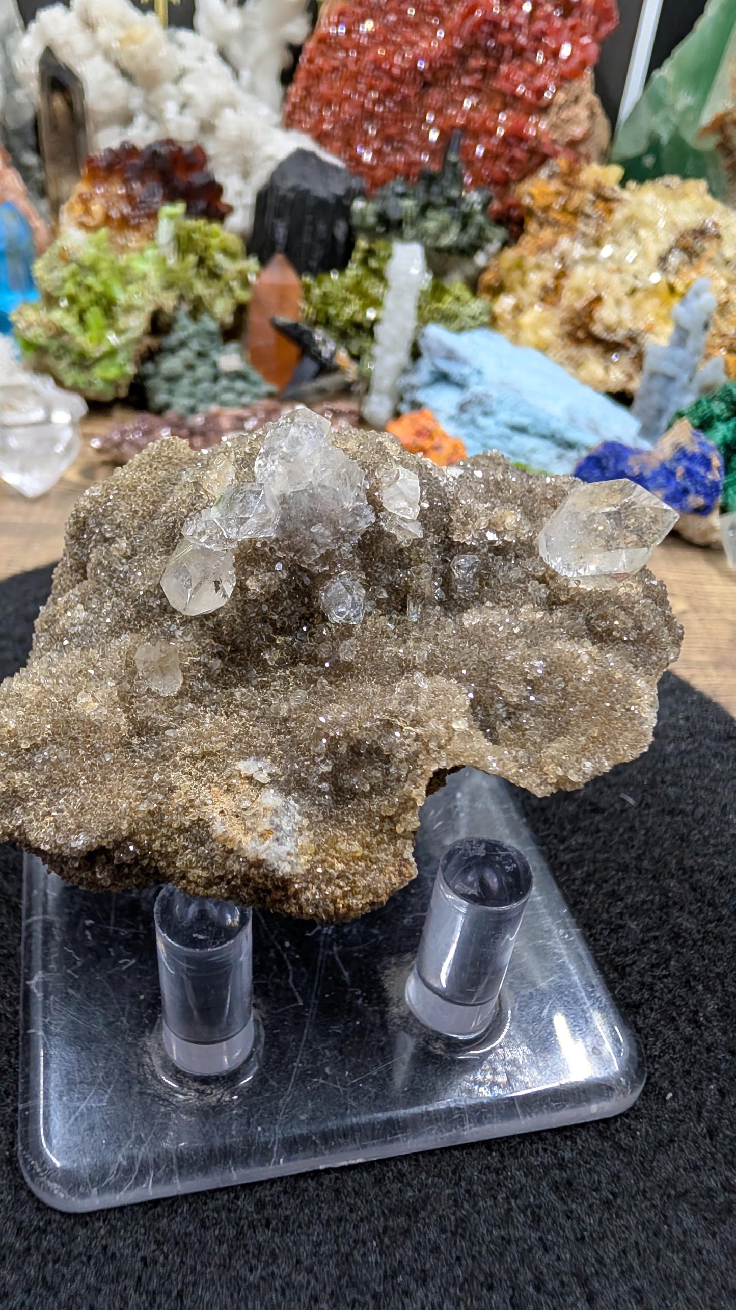 Quartz - Herkimer Diamond - Herkimer County, New York - 139 grams - Multiple Double Terminated Crystals on Druzy Matrix