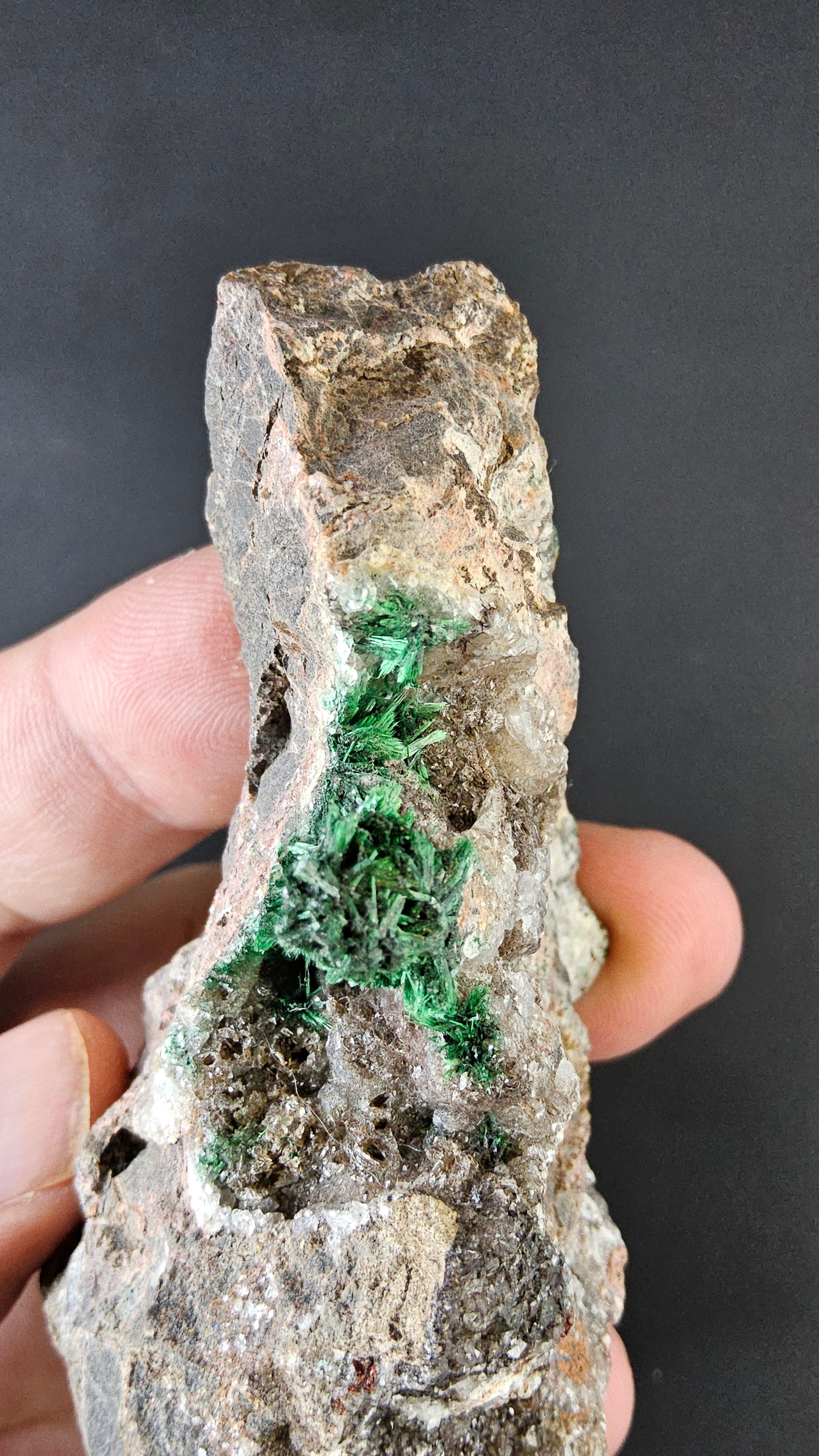 Brochantite - Arizona - Morenci Mine - Fibrous Museum Grade by Sacred Alchemy Studios