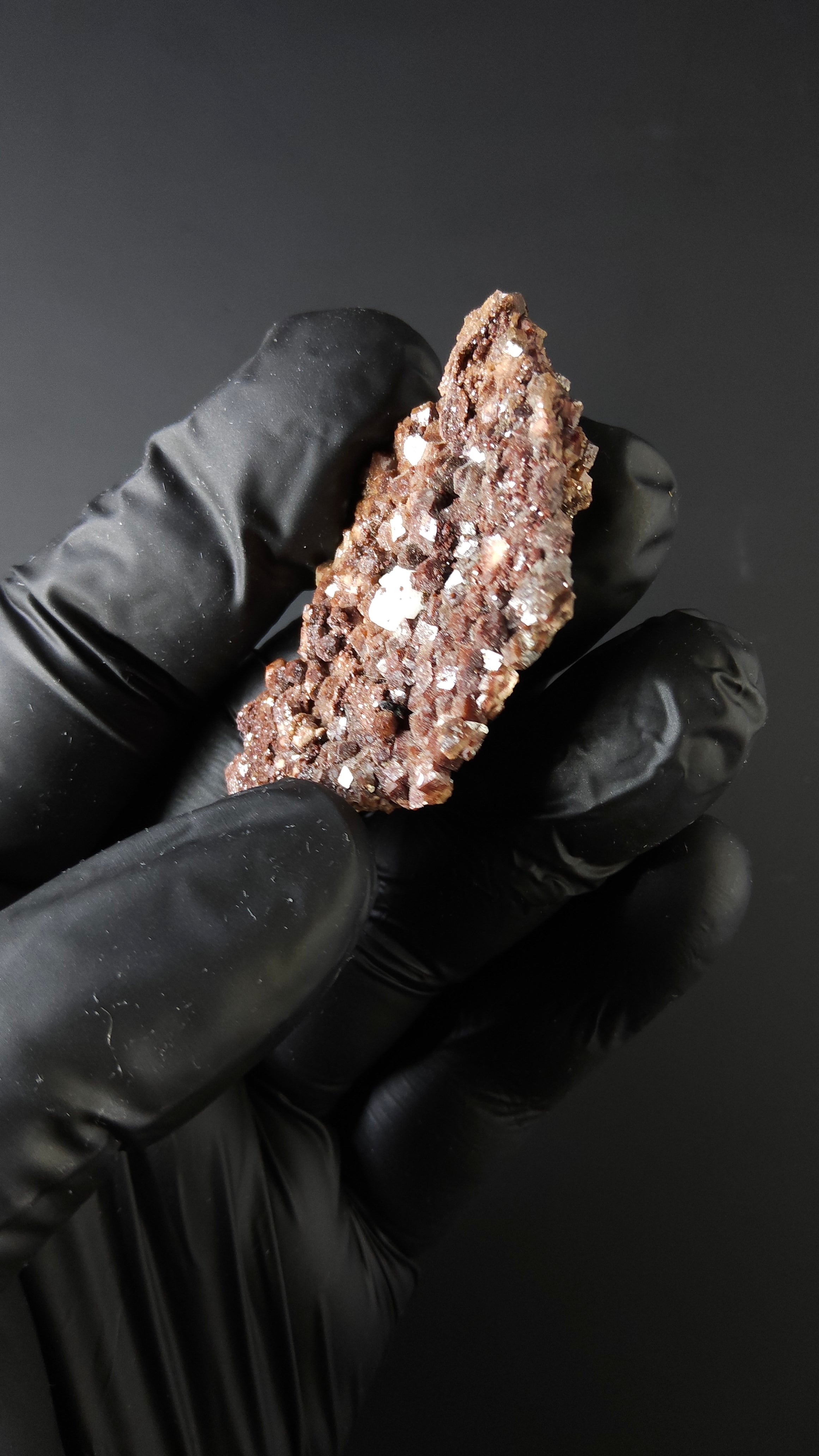 Andradite Garnet with Calcite - N'chwaning Mine, South Africa- Ideal Wire Wrap Stone by Sacred Alchemy Studios