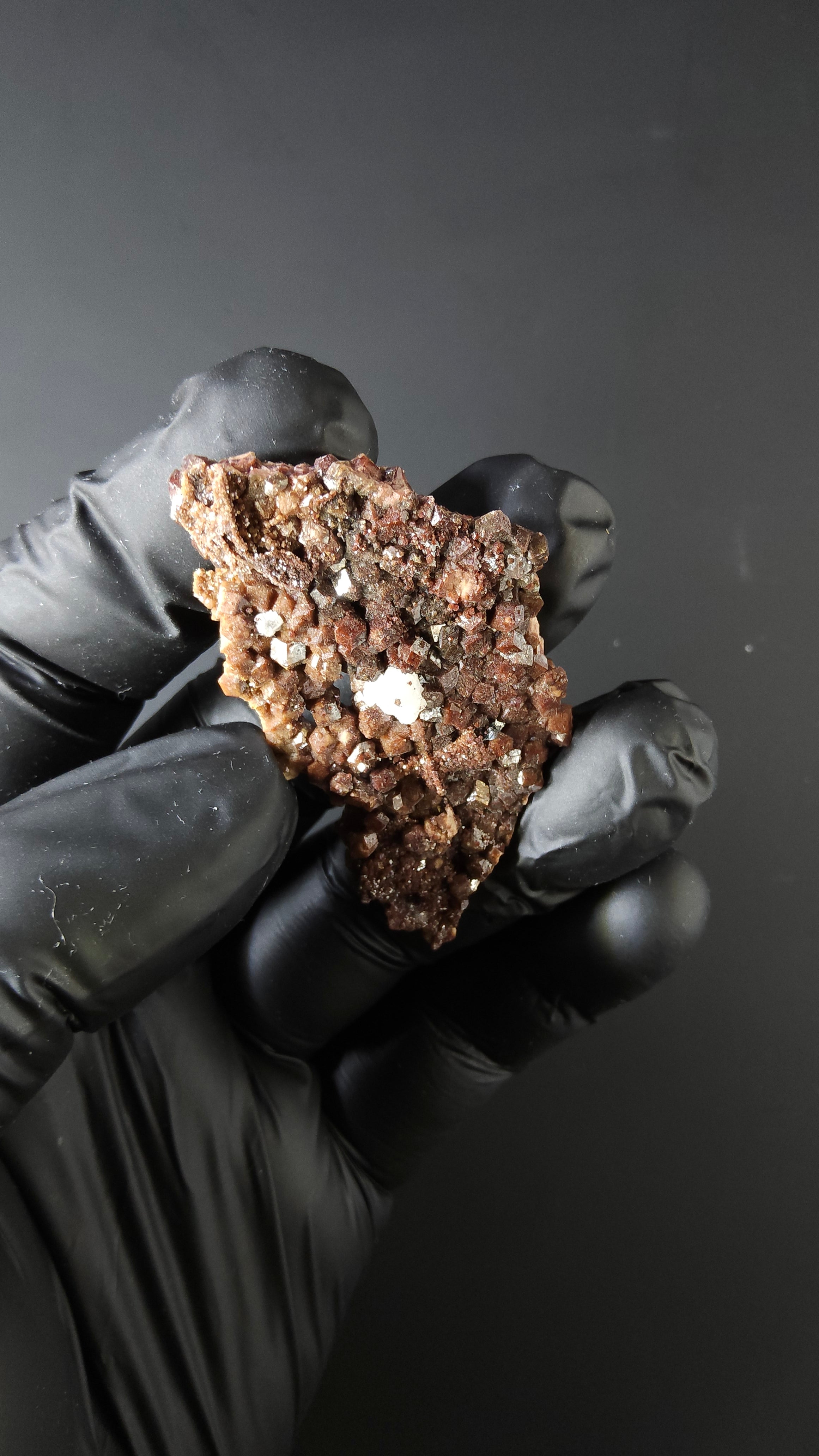 Andradite Garnet with Calcite - N'chwaning Mine, South Africa- Ideal Wire Wrap Stone by Sacred Alchemy Studios