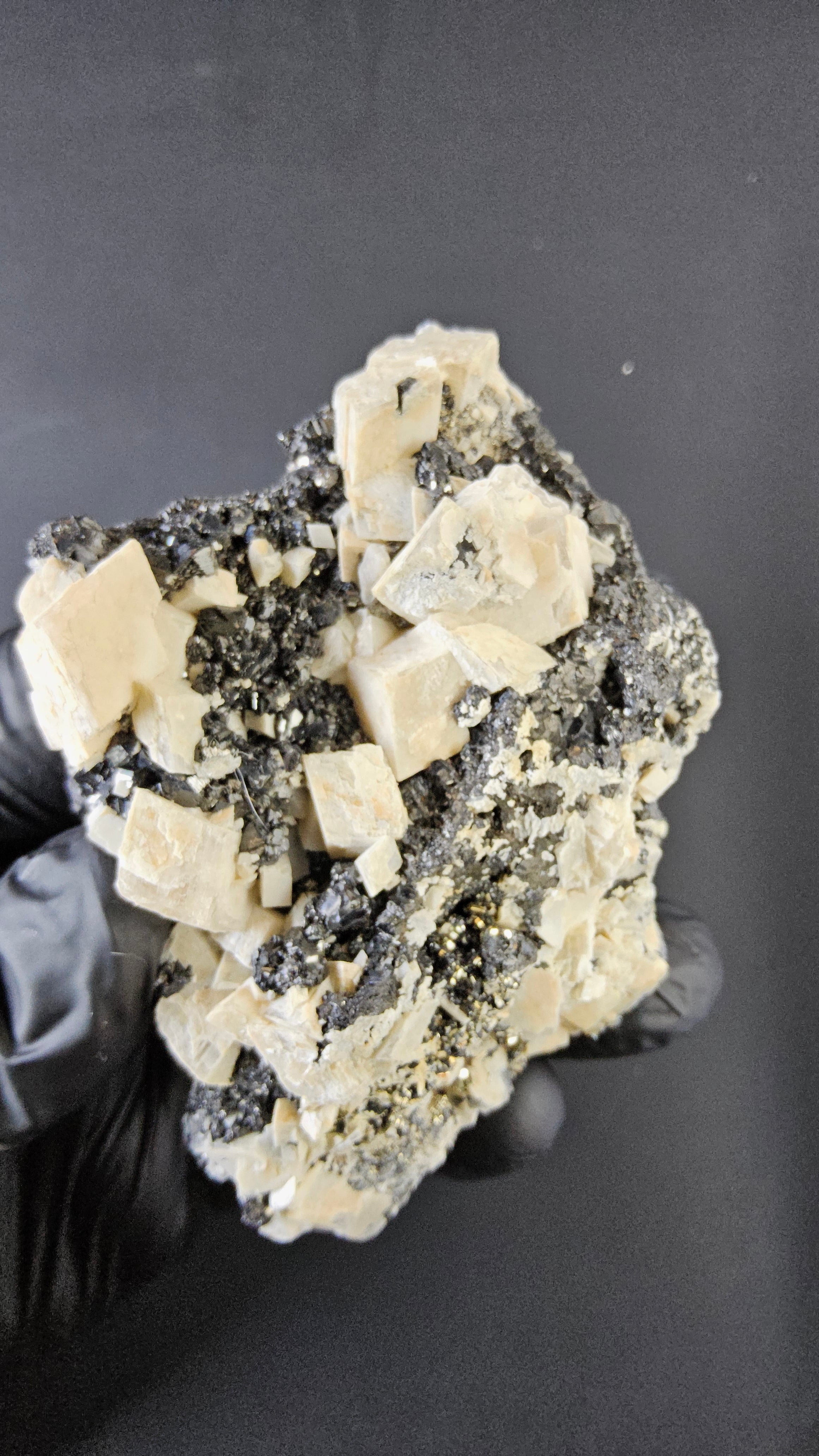 Ankerite with Dolomite, Sphalerite, and Pyrite by Sacred Alchemy Studios