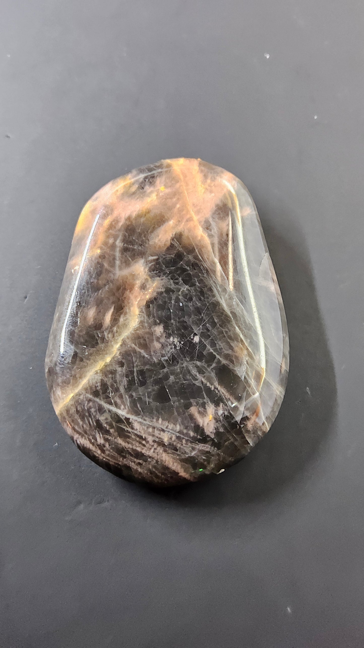 Black Moonstone – Madagascar – Polished Freeform Cabochon Well Suited for Wire Wrapping