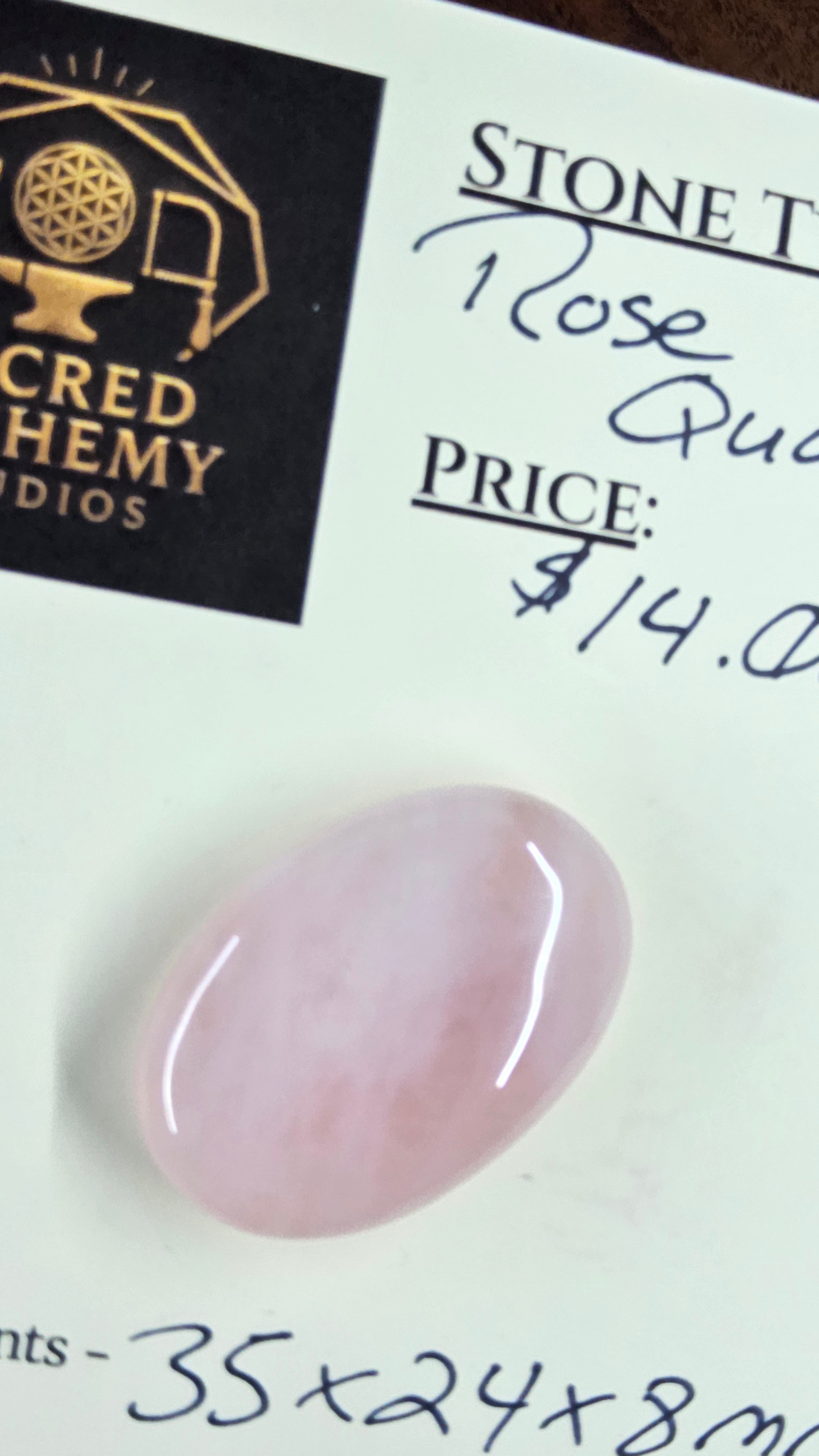 Rose Quartz Cabochon by Sacred Alchemy Studios