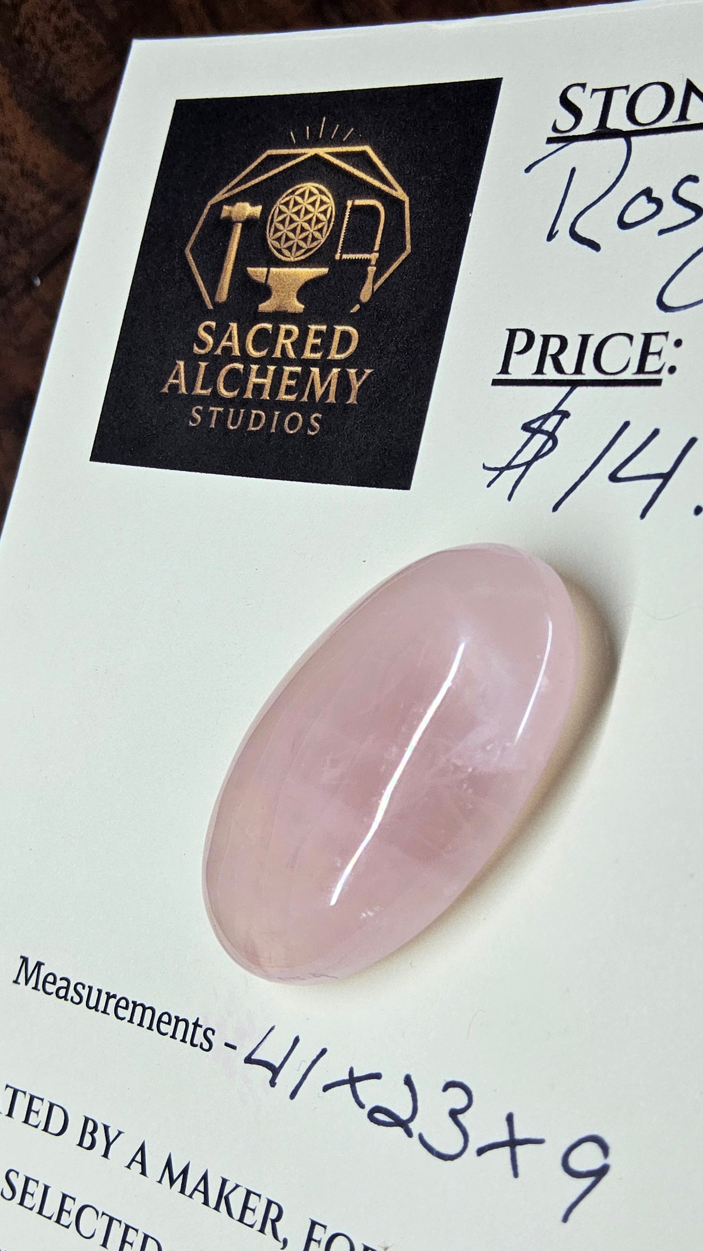 Rose Quartz Cabochon by Sacred Alchemy Studios