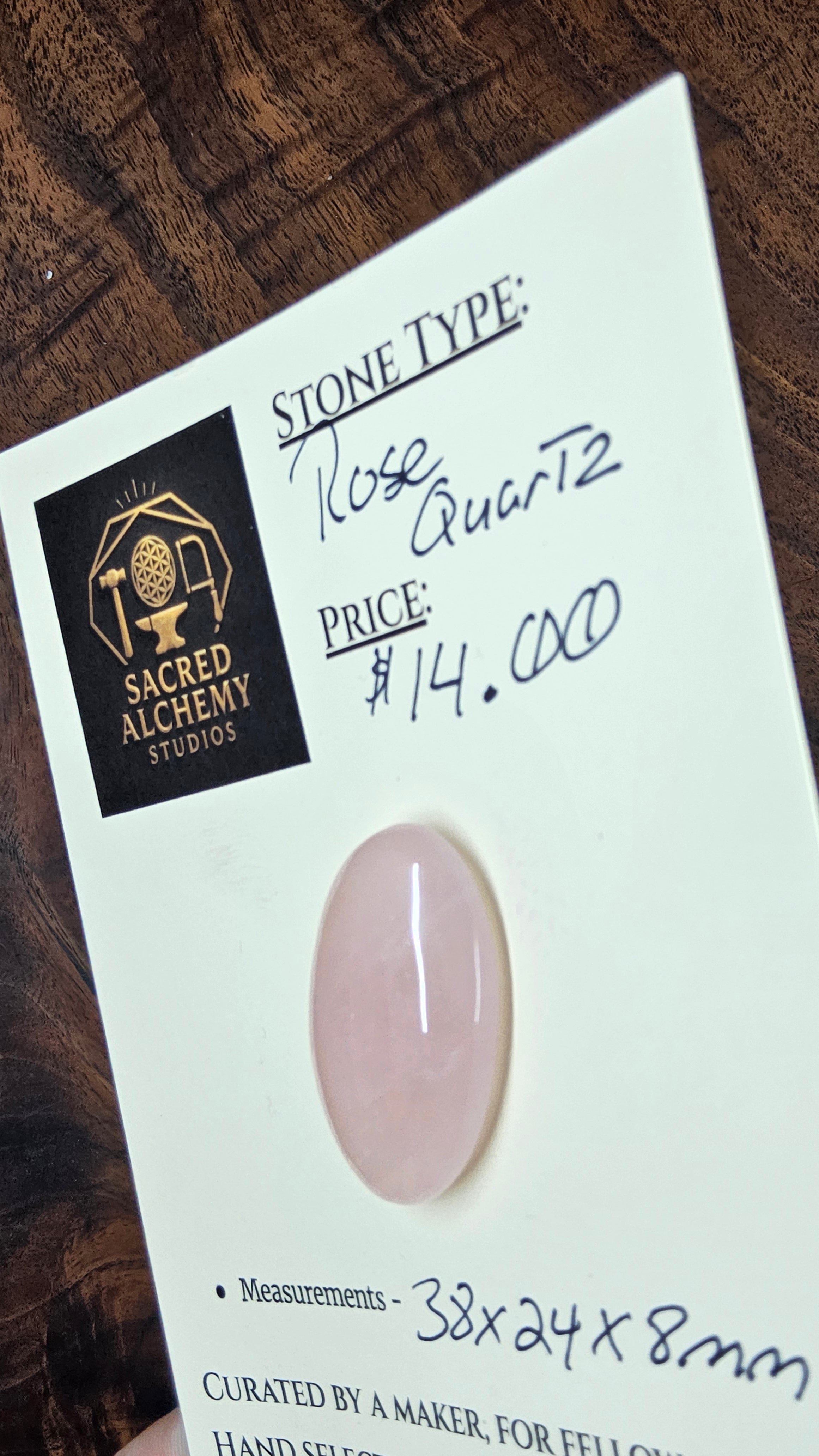 Rose Quartz Cabochon by Sacred Alchemy Studios