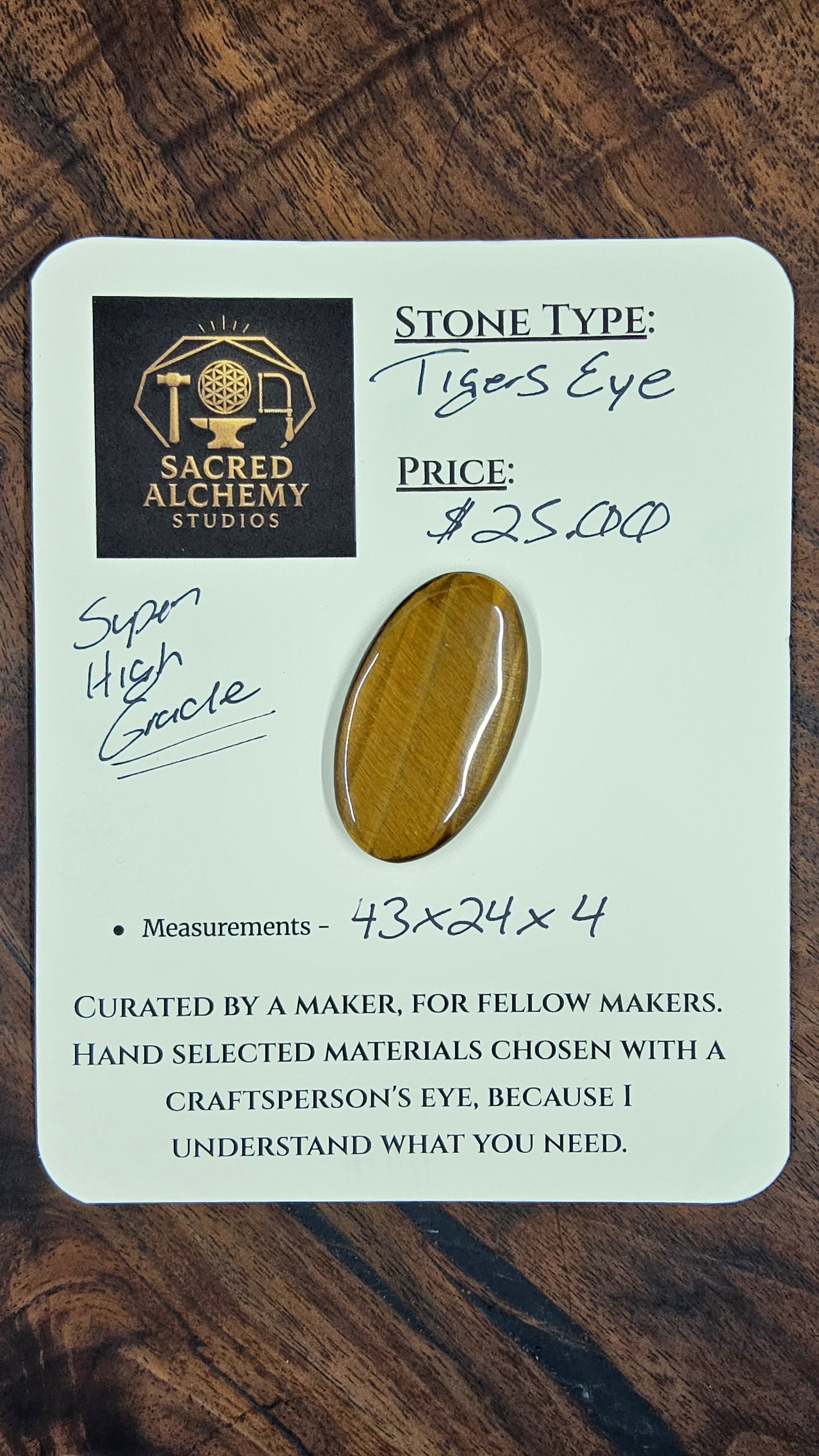 Golden Tiger’s Eye Cabochon by Sacred Alchemy Studios