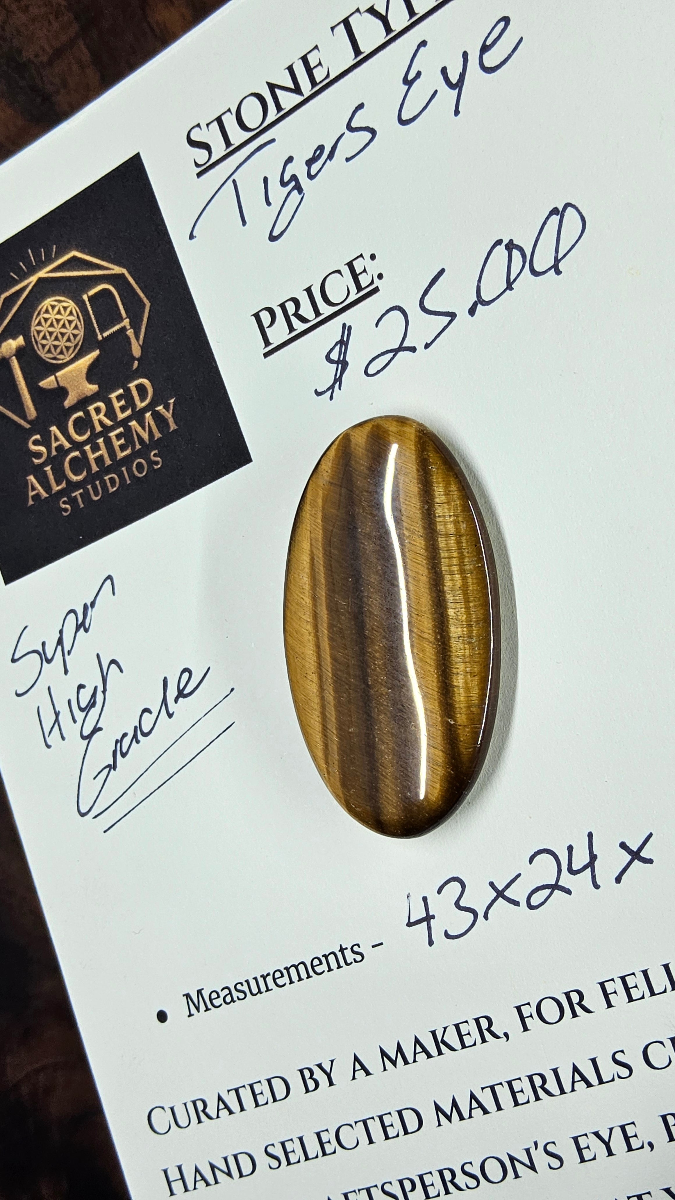 Golden Tiger’s Eye Cabochon by Sacred Alchemy Studios