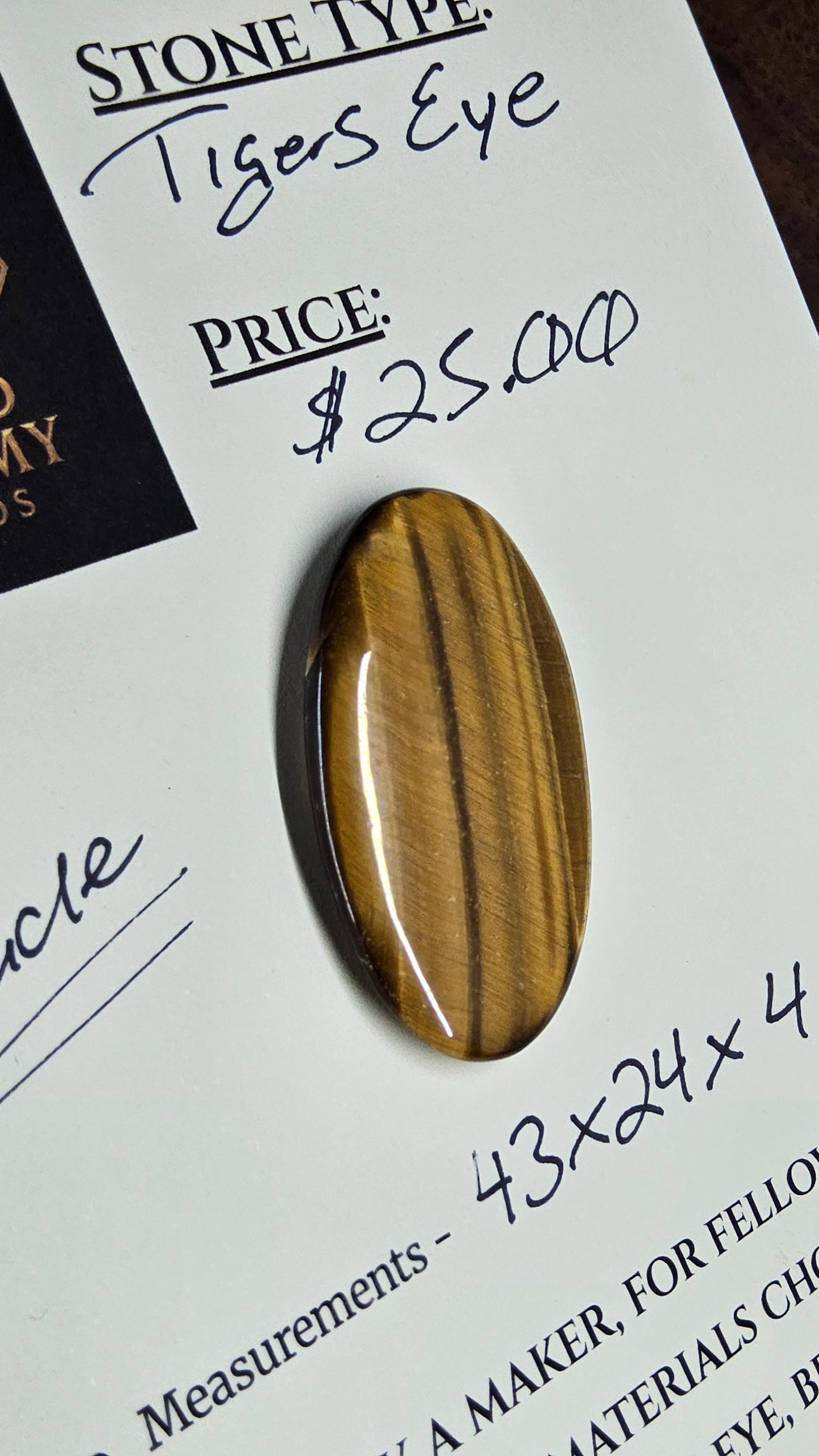 Golden Tiger’s Eye Cabochon