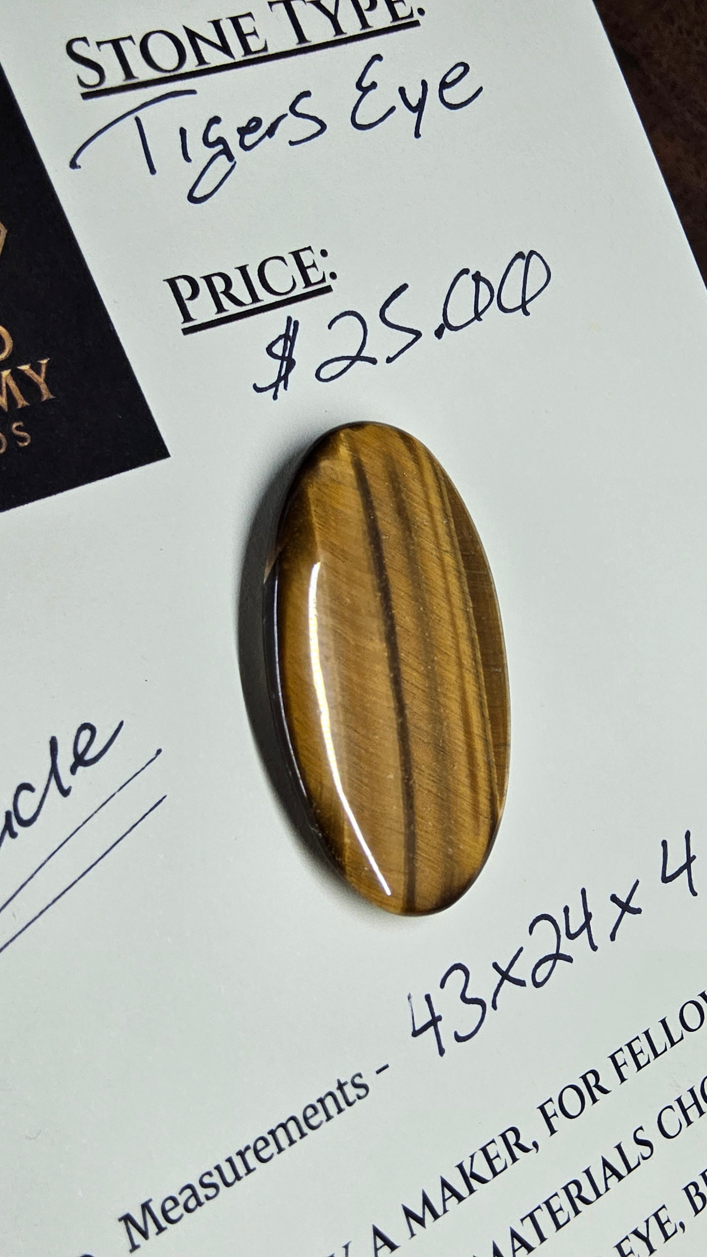 Golden Tiger’s Eye Cabochon by Sacred Alchemy Studios