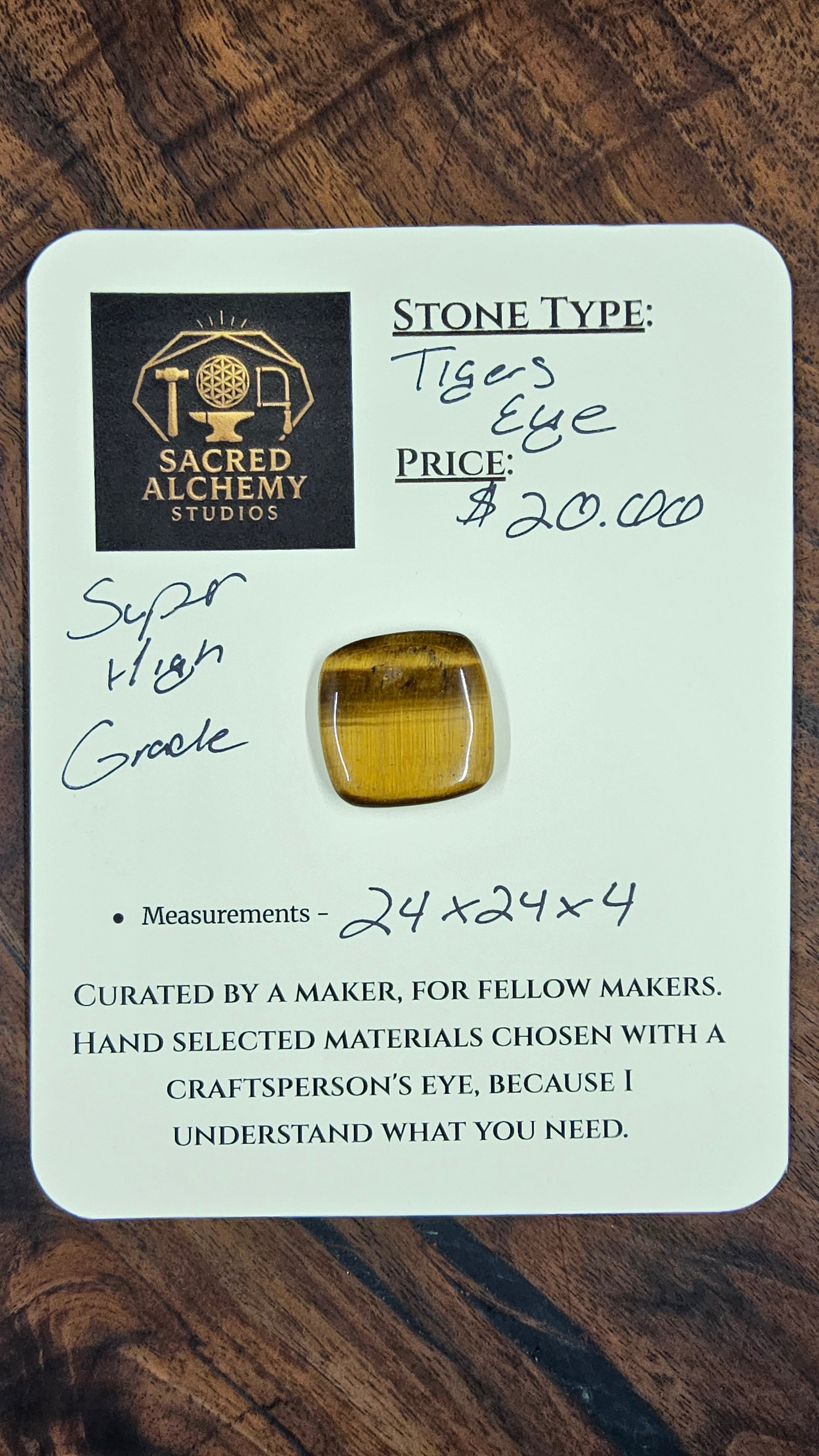 Golden Tiger’s Eye Cabochon by Sacred Alchemy Studios