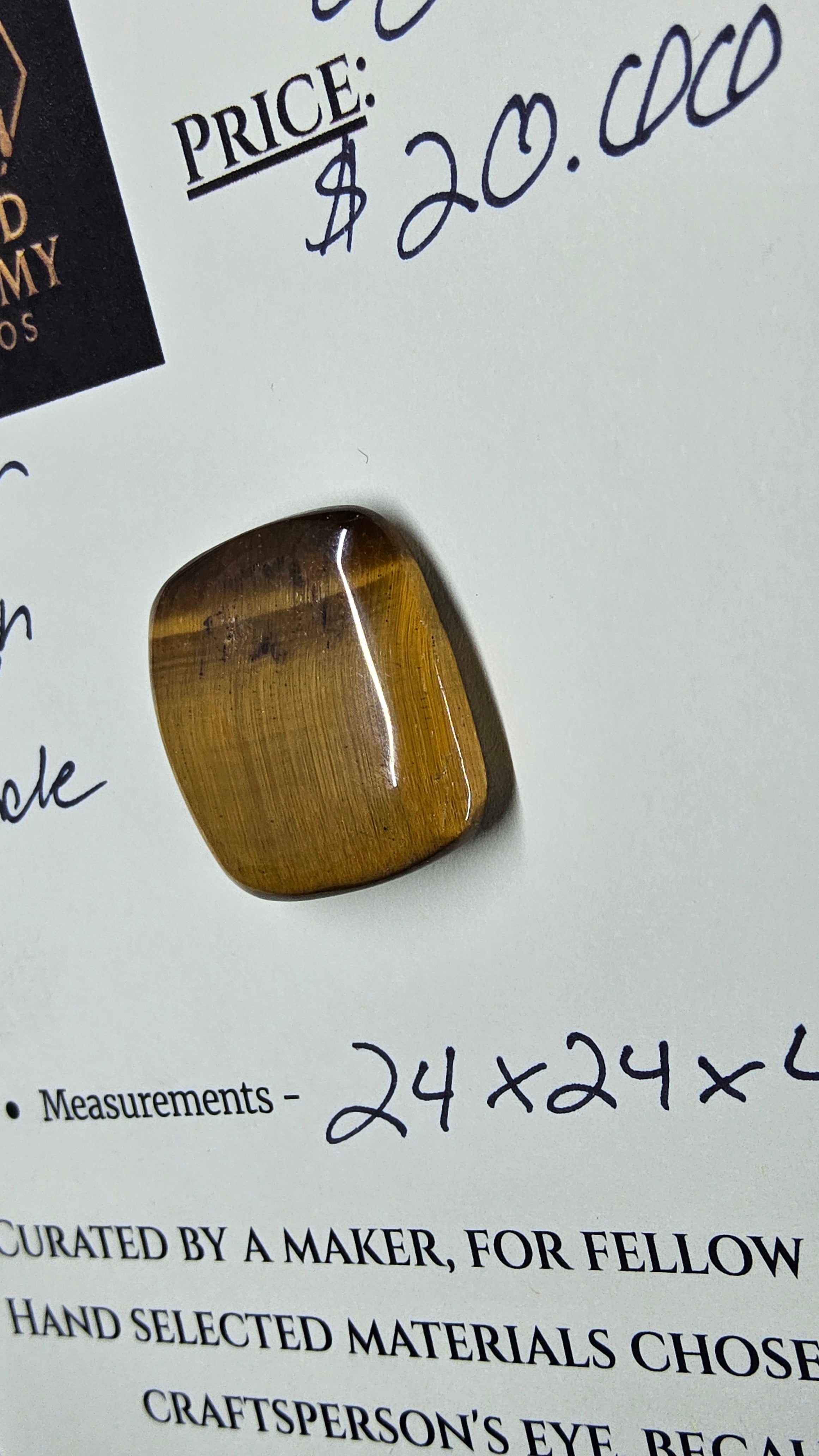 Golden Tiger’s Eye Cabochon by Sacred Alchemy Studios