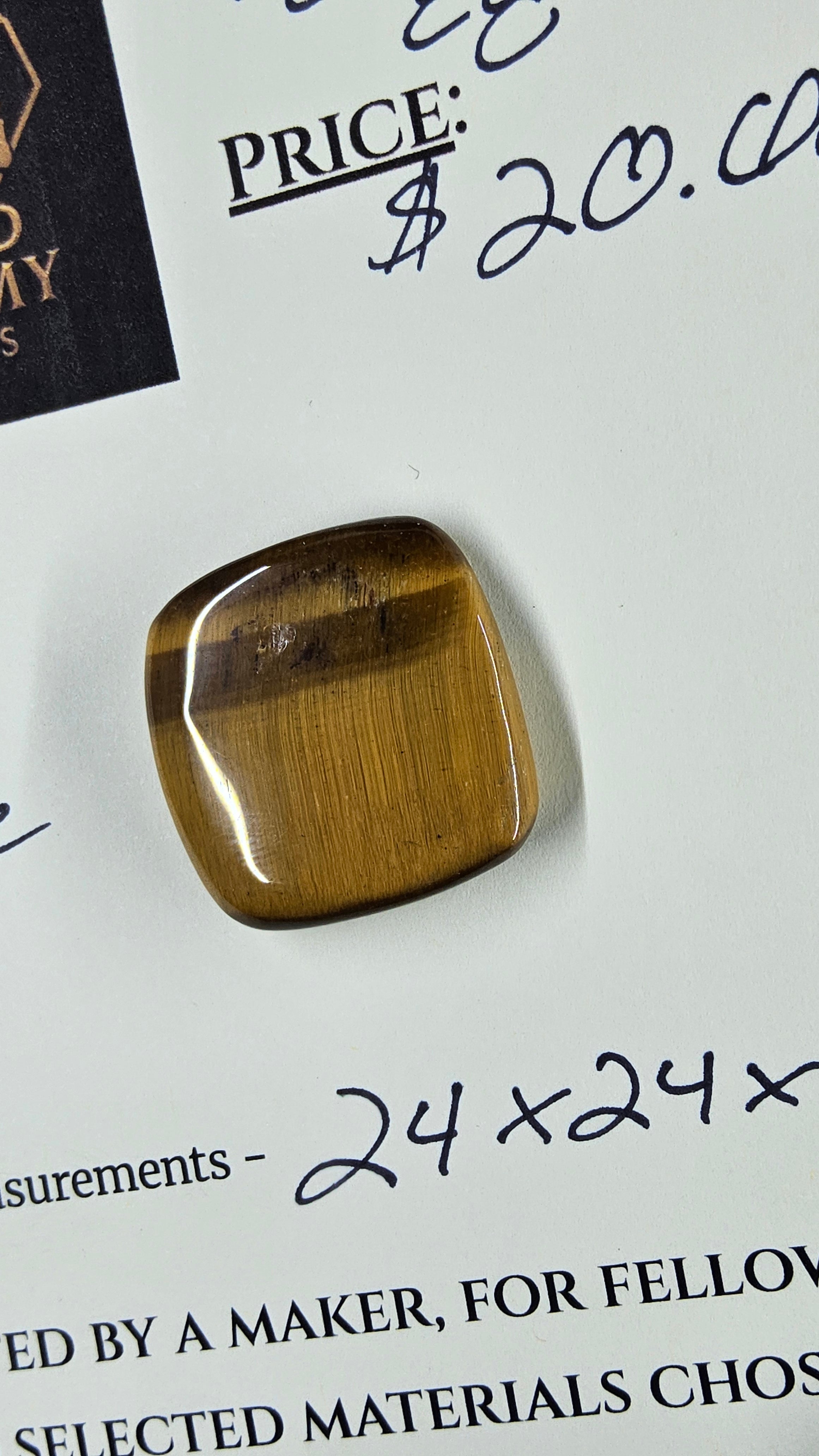 Golden Tiger’s Eye Cabochon by Sacred Alchemy Studios