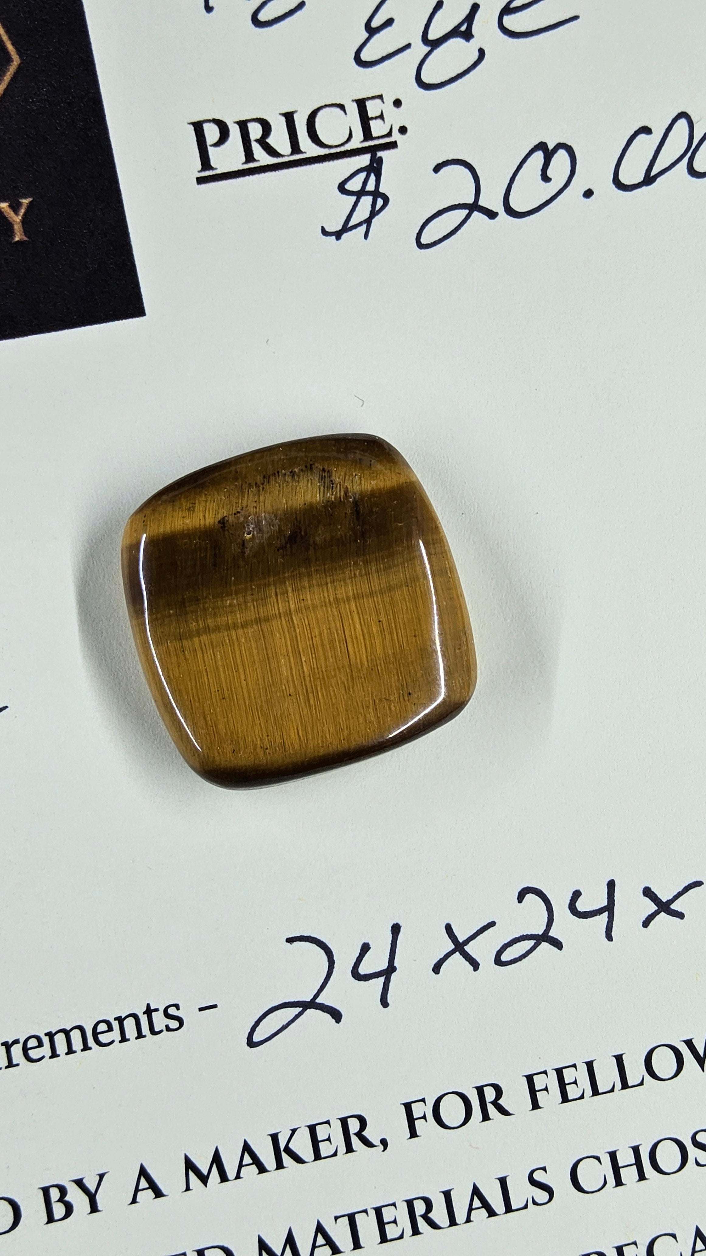 Golden Tiger’s Eye Cabochon by Sacred Alchemy Studios