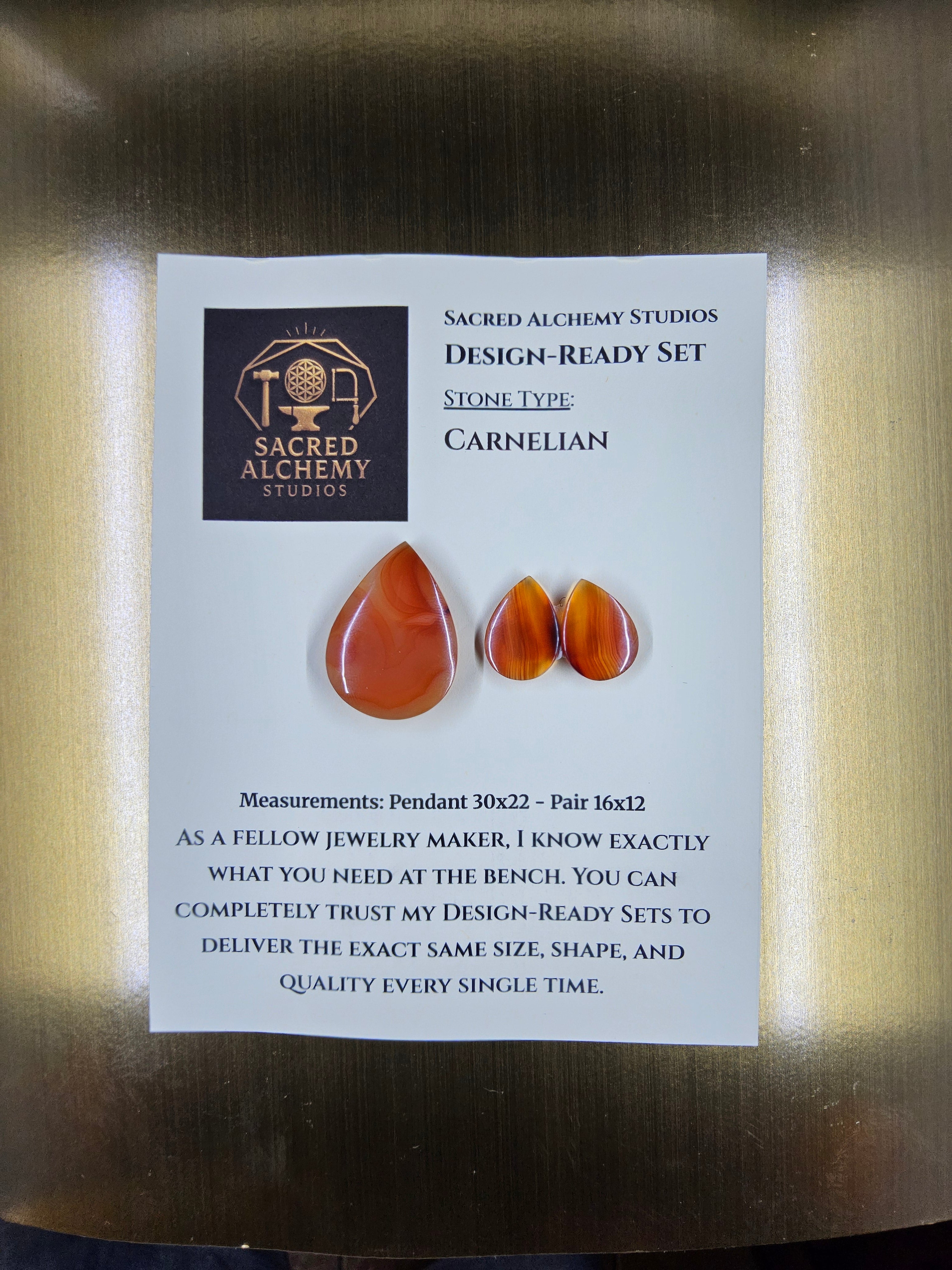 Tear Shape - Carnelian - Design-Ready Set by Sacred Alchemy Studios