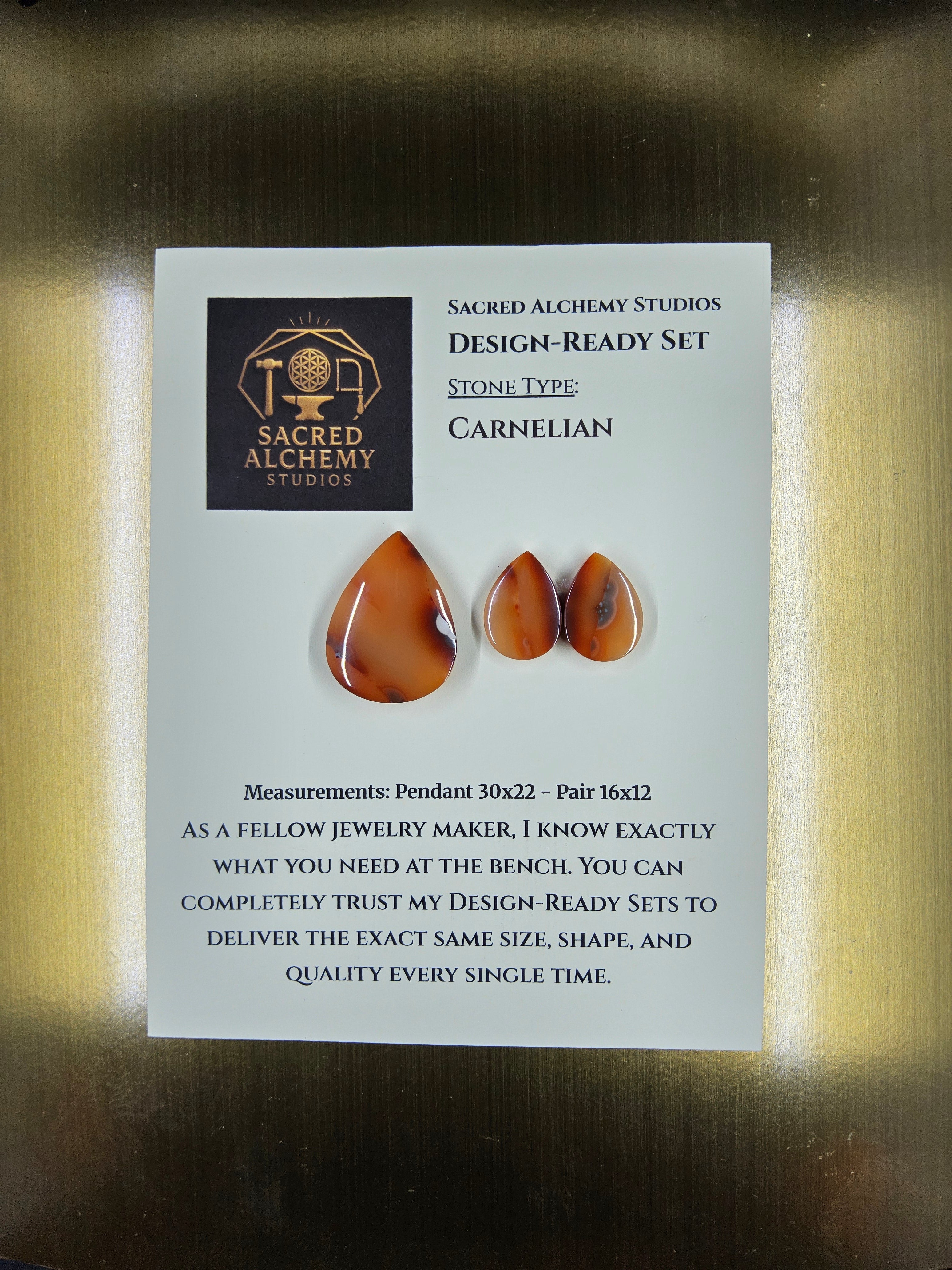 Tear Shape - Carnelian - Design-Ready Set by Sacred Alchemy Studios