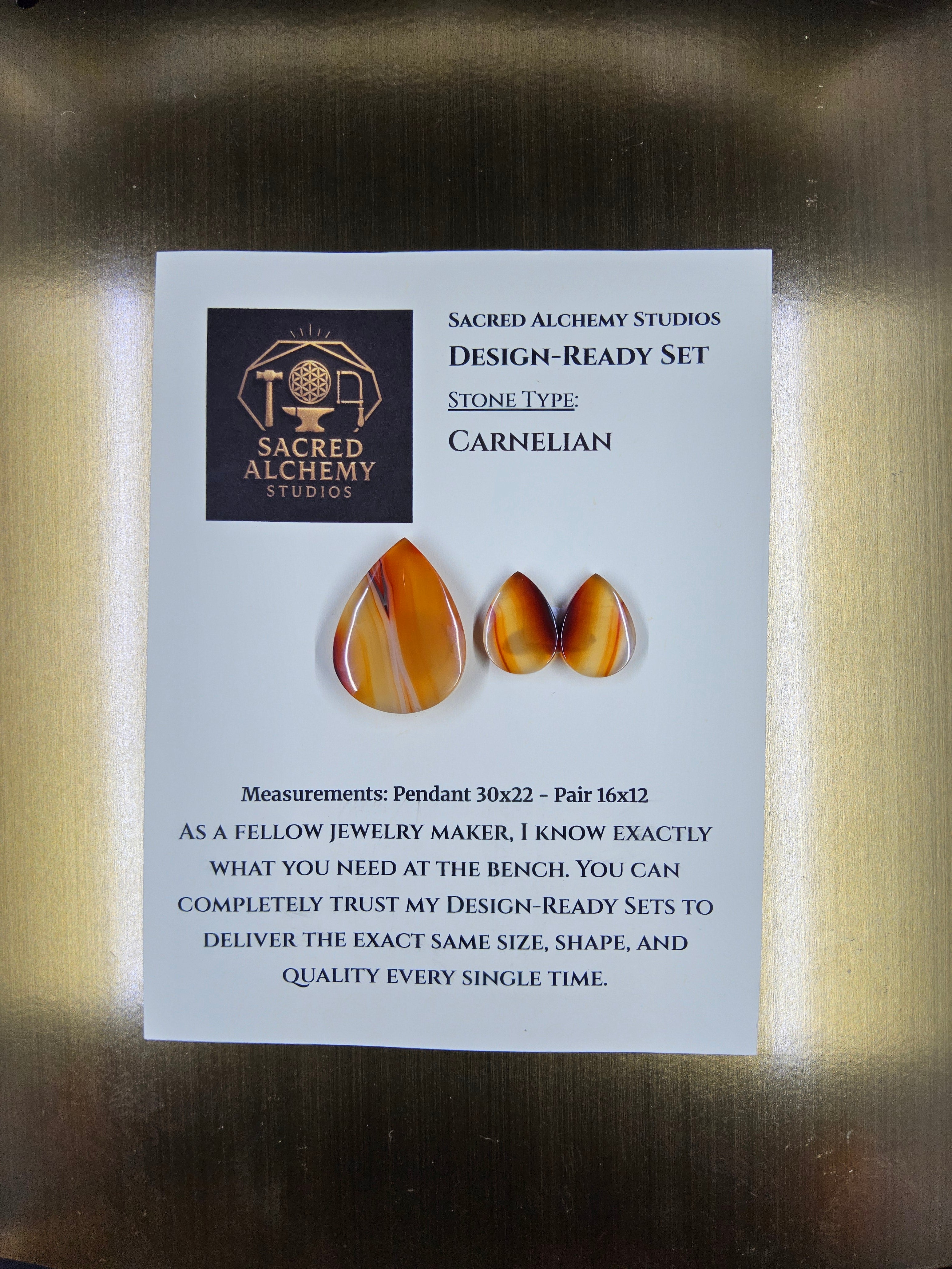 Tear Shape - Carnelian - Design-Ready Set by Sacred Alchemy Studios