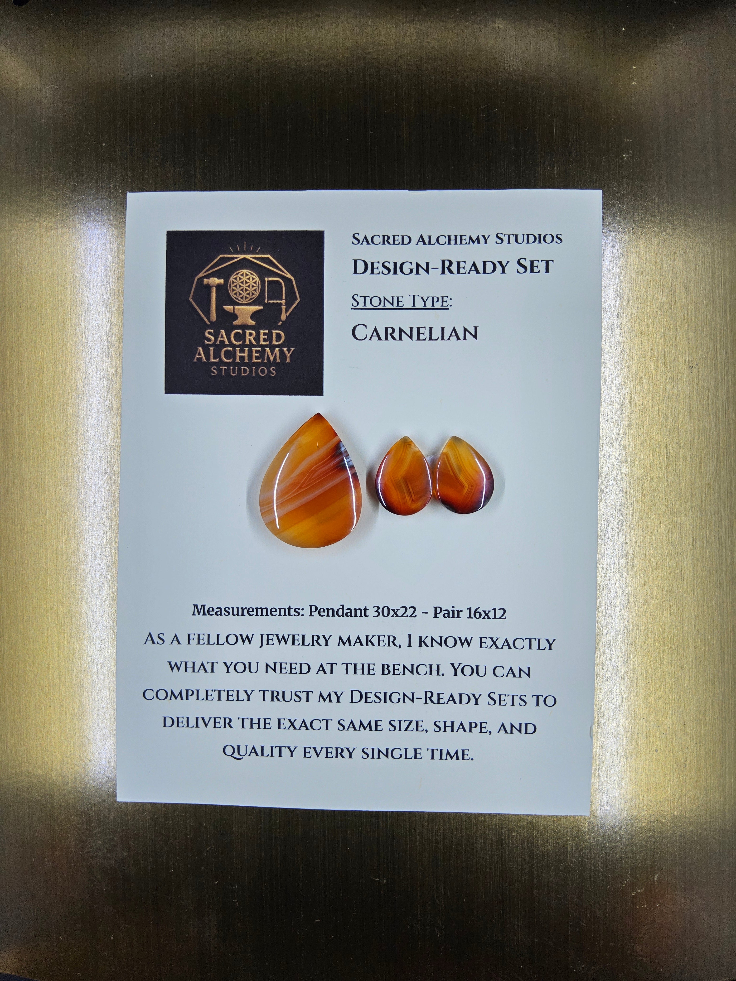 Tear Shape - Carnelian - Design-Ready Set by Sacred Alchemy Studios