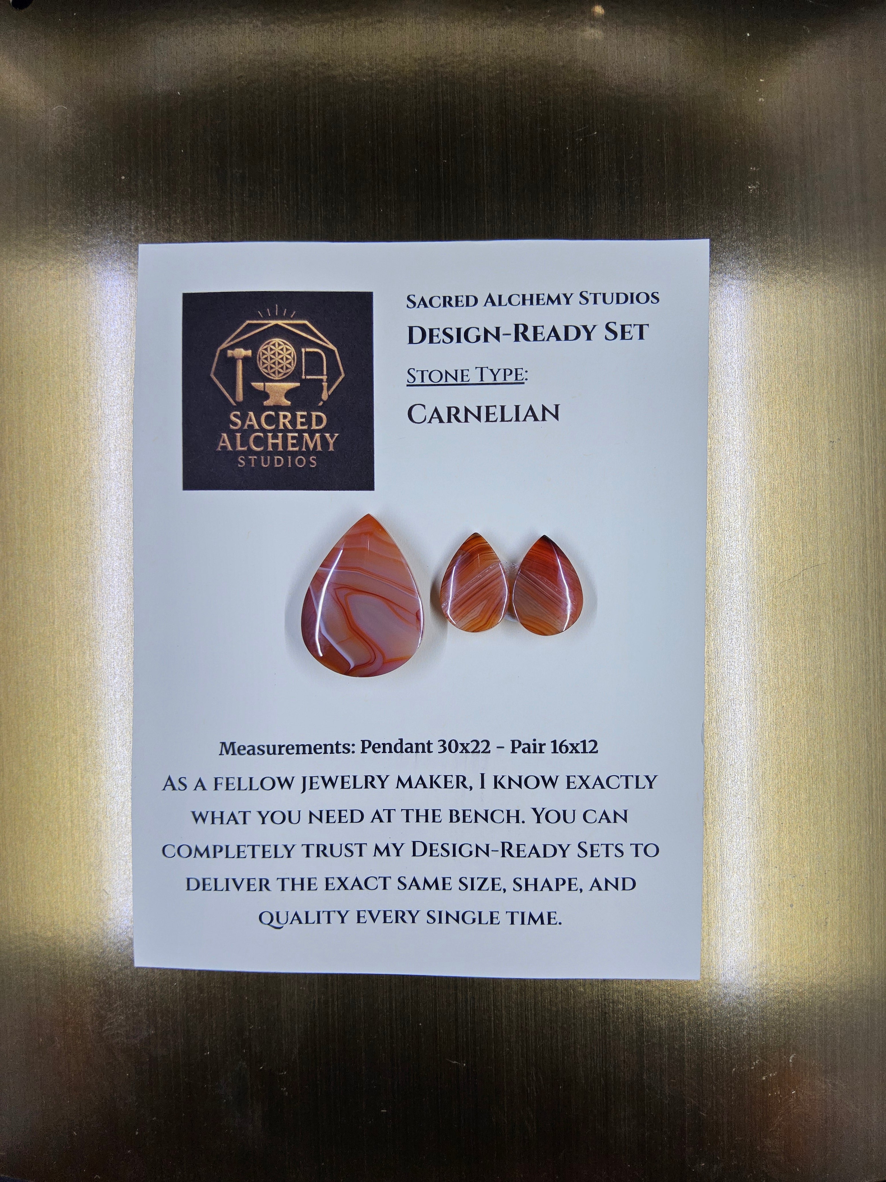 Tear Shape - Carnelian - Design-Ready Set by Sacred Alchemy Studios