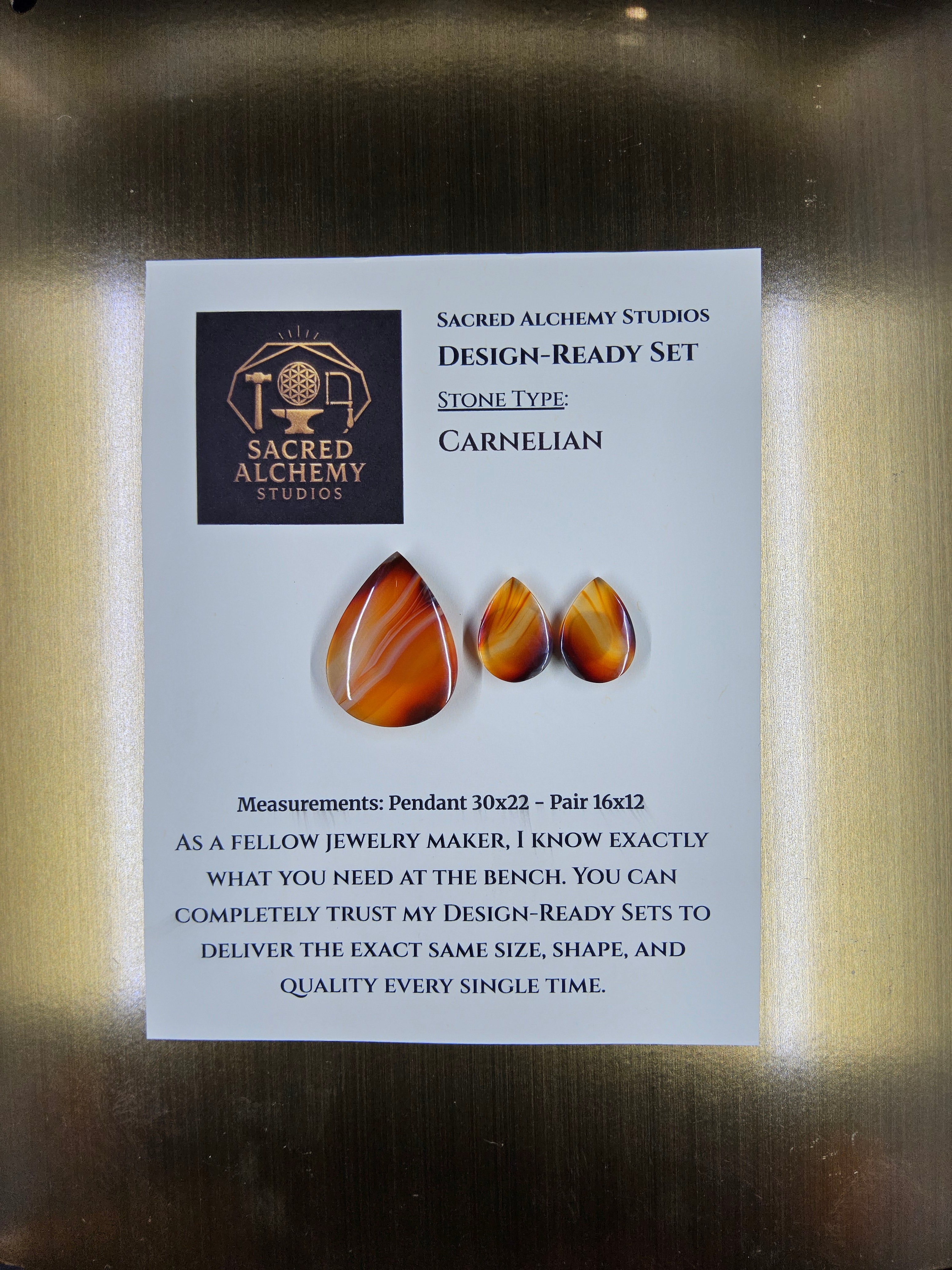 Tear Shape - Carnelian - Design-Ready Set by Sacred Alchemy Studios
