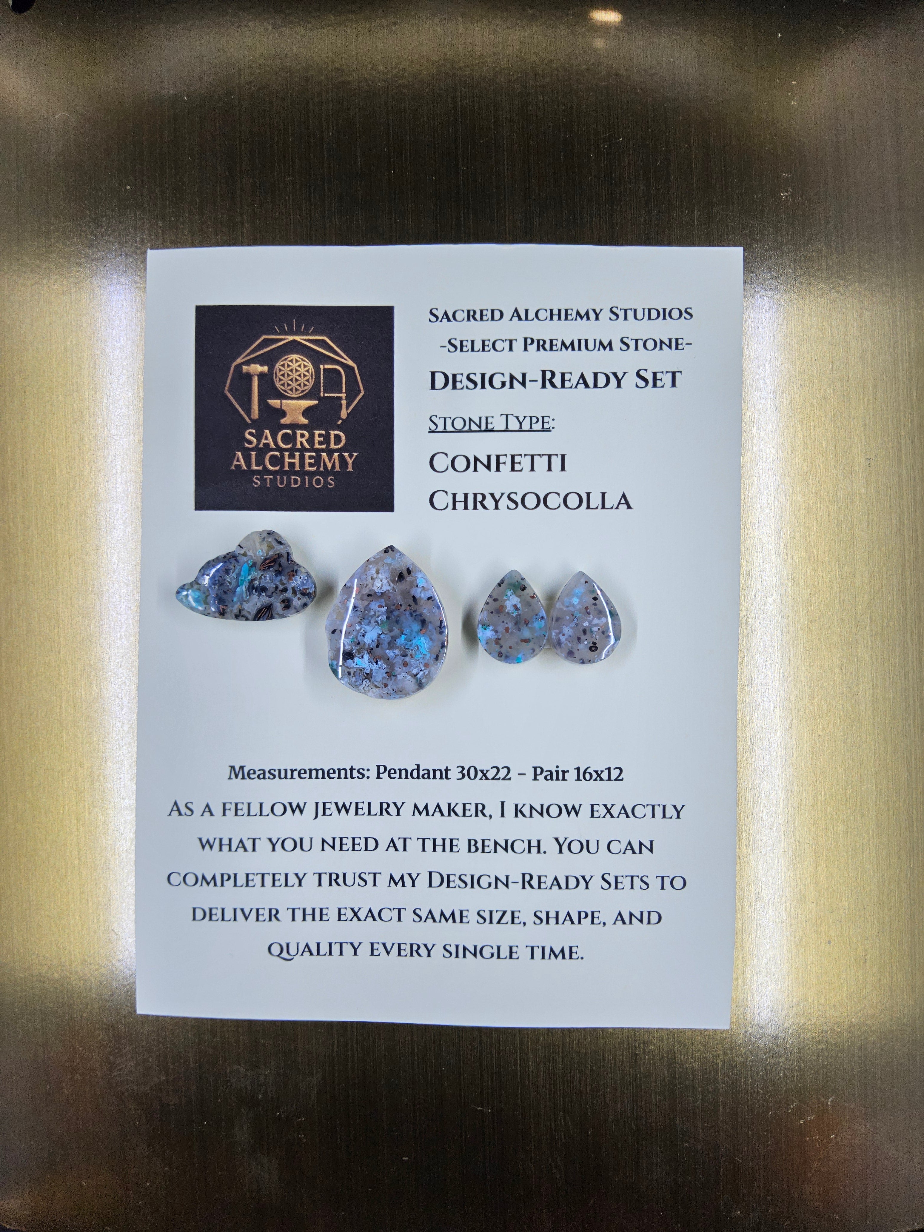 Tear Shape - Confetti Chrysocolla - Sacred Alchemy Select - Design-Ready Set by Sacred Alchemy Studios