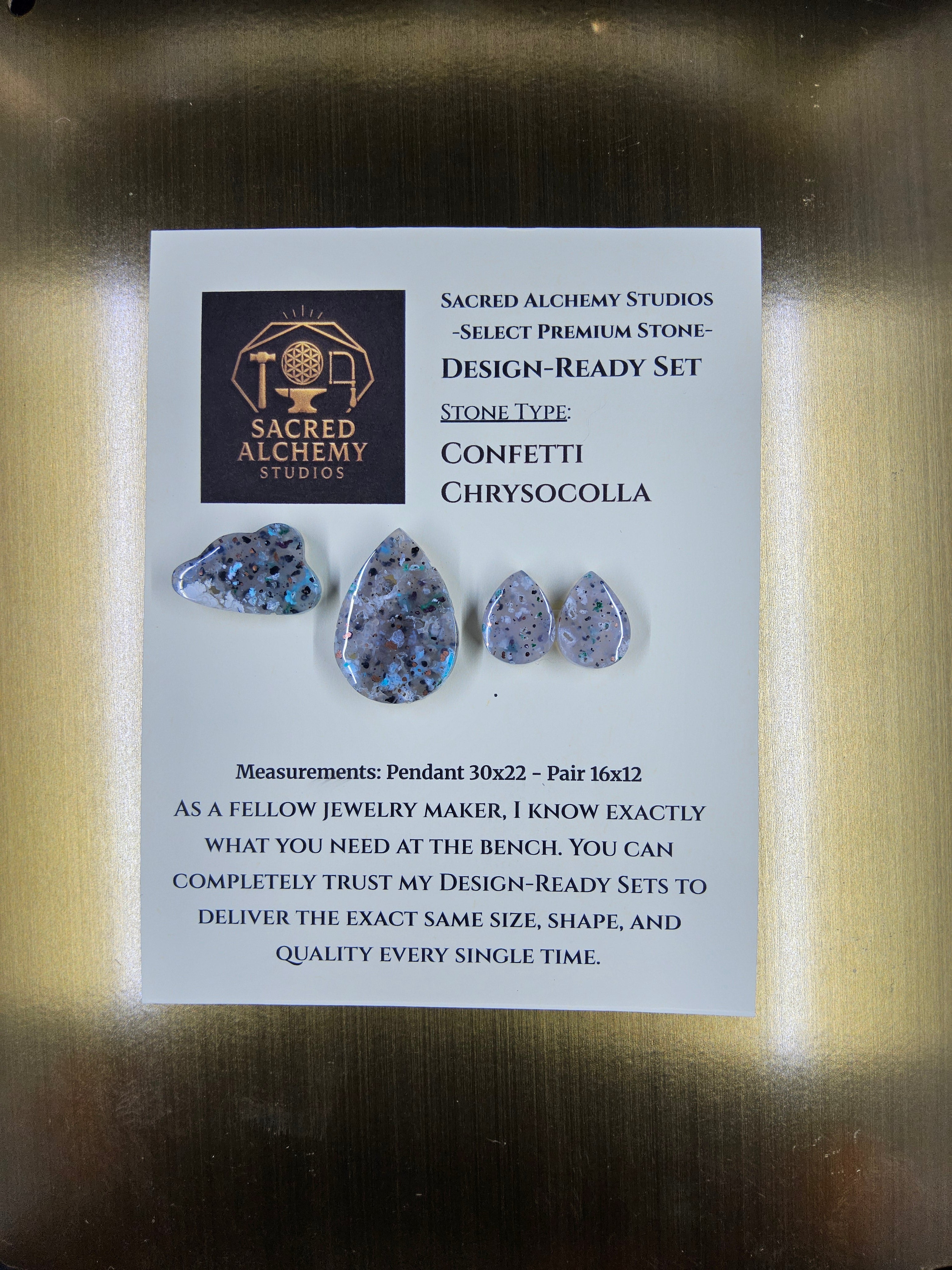 Tear Shape - Confetti Chrysocolla - Sacred Alchemy Select - Design-Ready Set by Sacred Alchemy Studios
