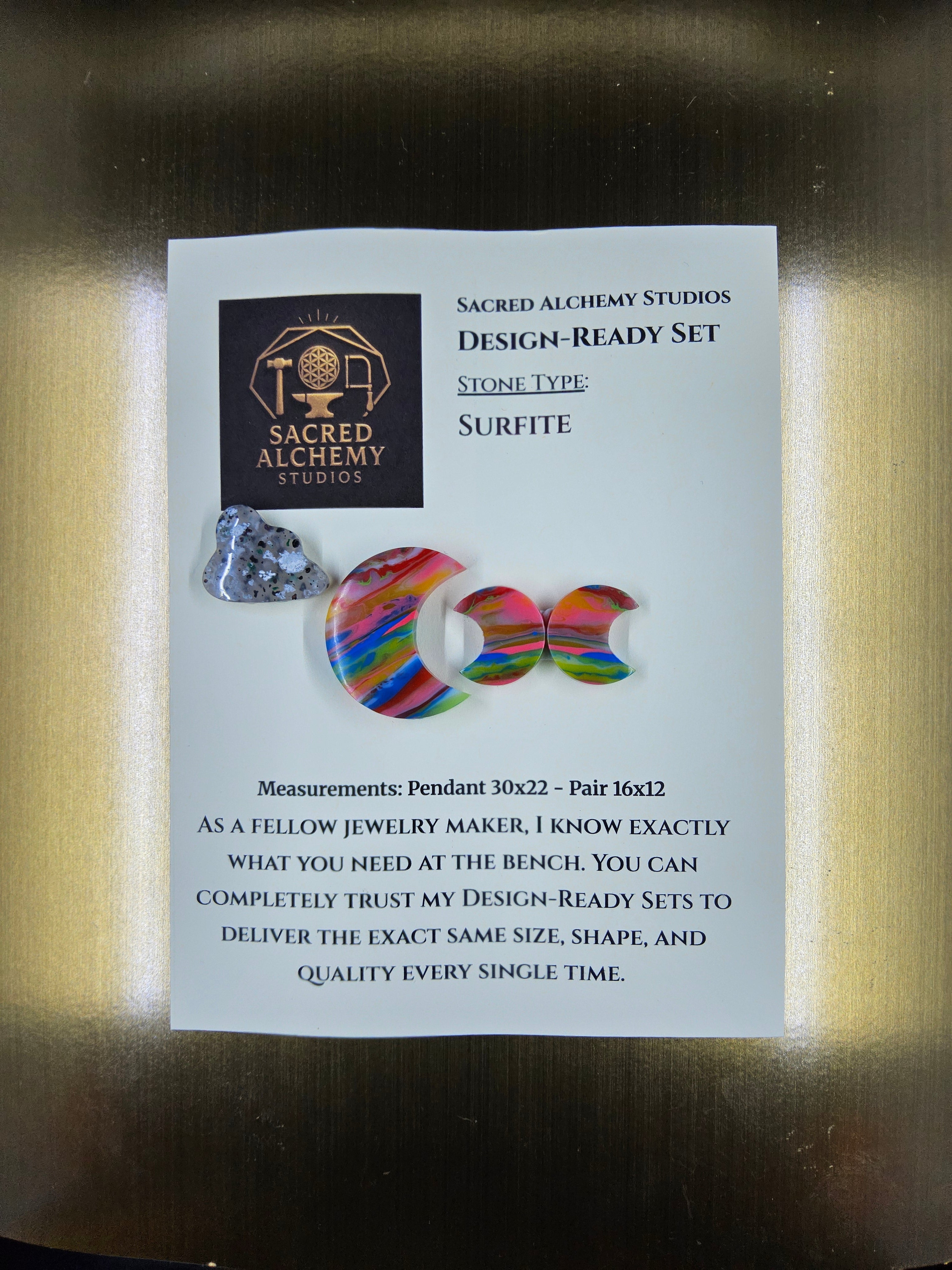 Crescent Moon - Surfite - Design-Ready Set by Sacred Alchemy Studios