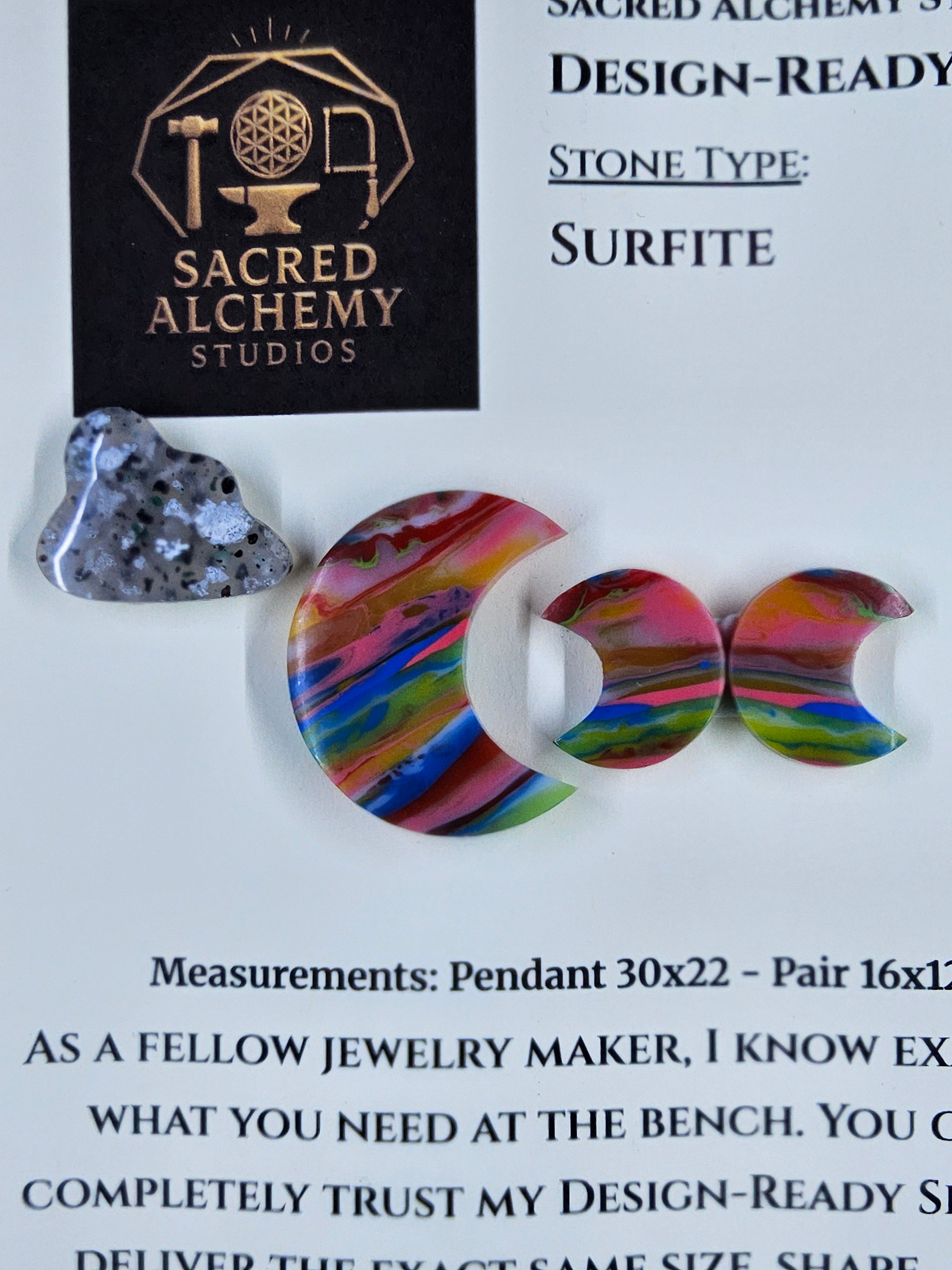 Crescent Moon - Surfite - Design-Ready Set by Sacred Alchemy Studios